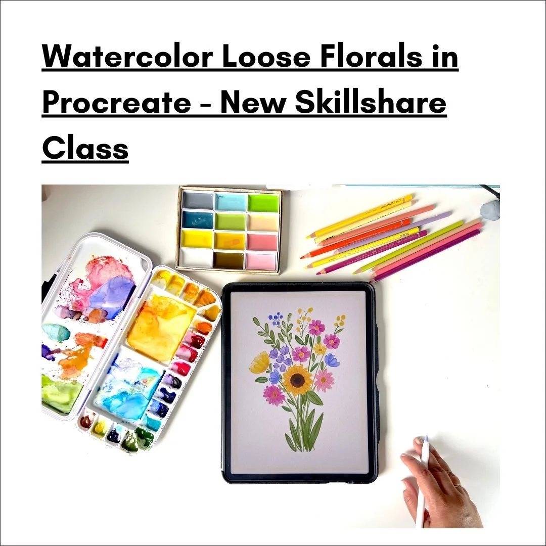 Watercolor Loose Florals in Procreate - New Skillshare Class