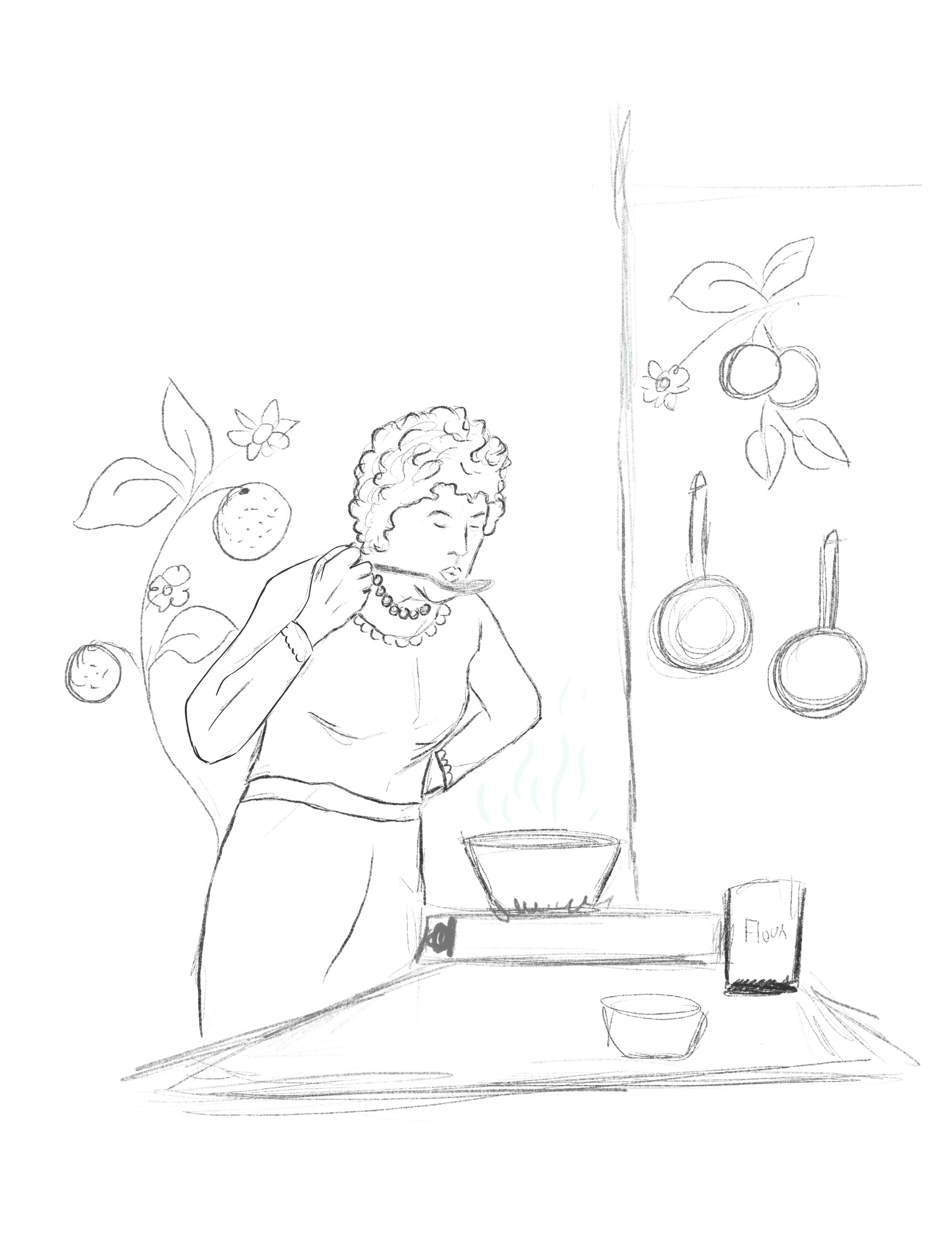A Rough sketch of Julia Child