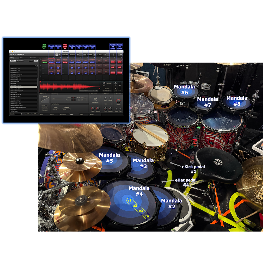 How Danny Carey Sets Up Battery 4 Audio Software with His Mandala V3 Pads