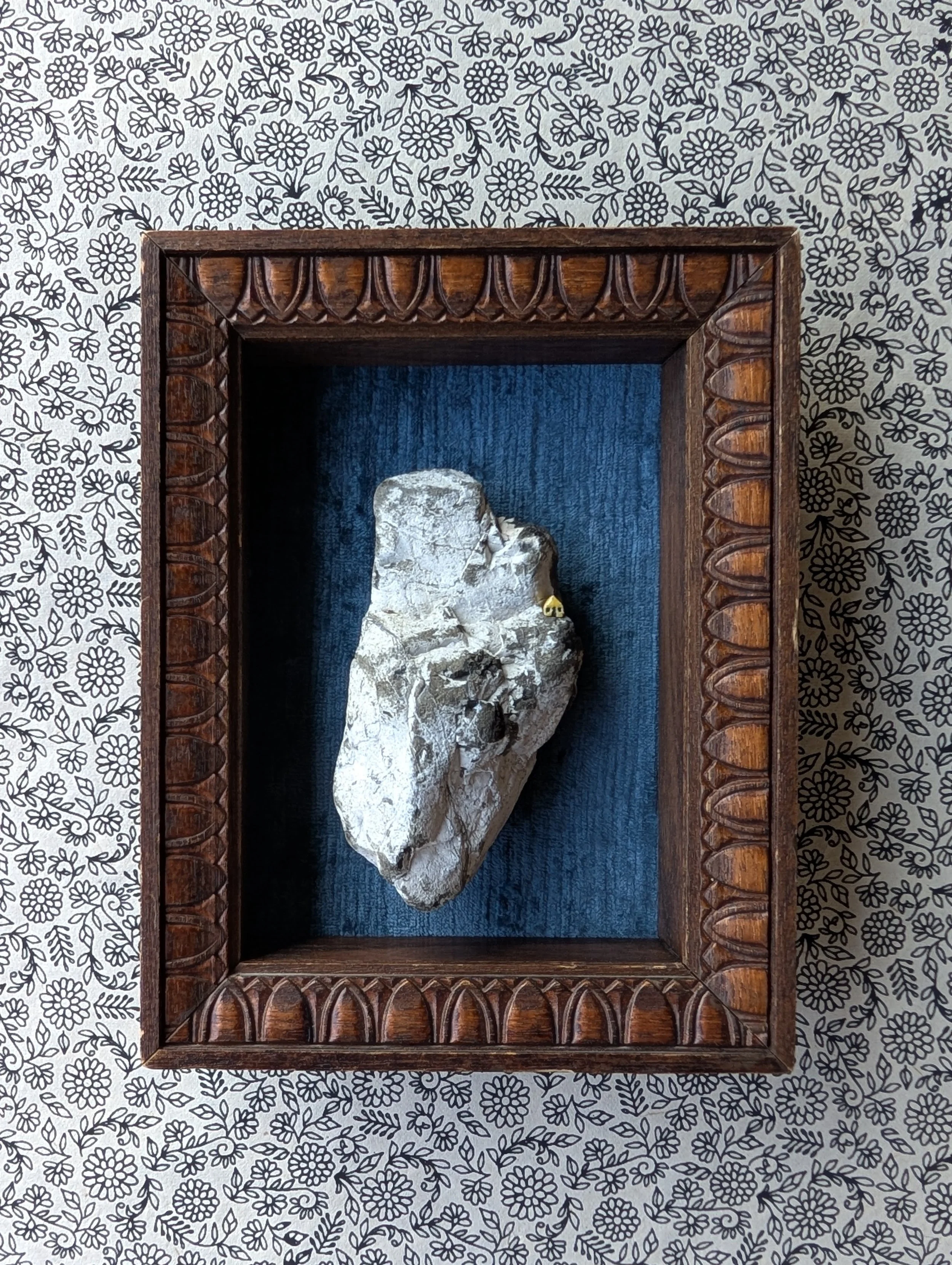 snowy cliff in blue velvet sky (7" x 8½" x 2")