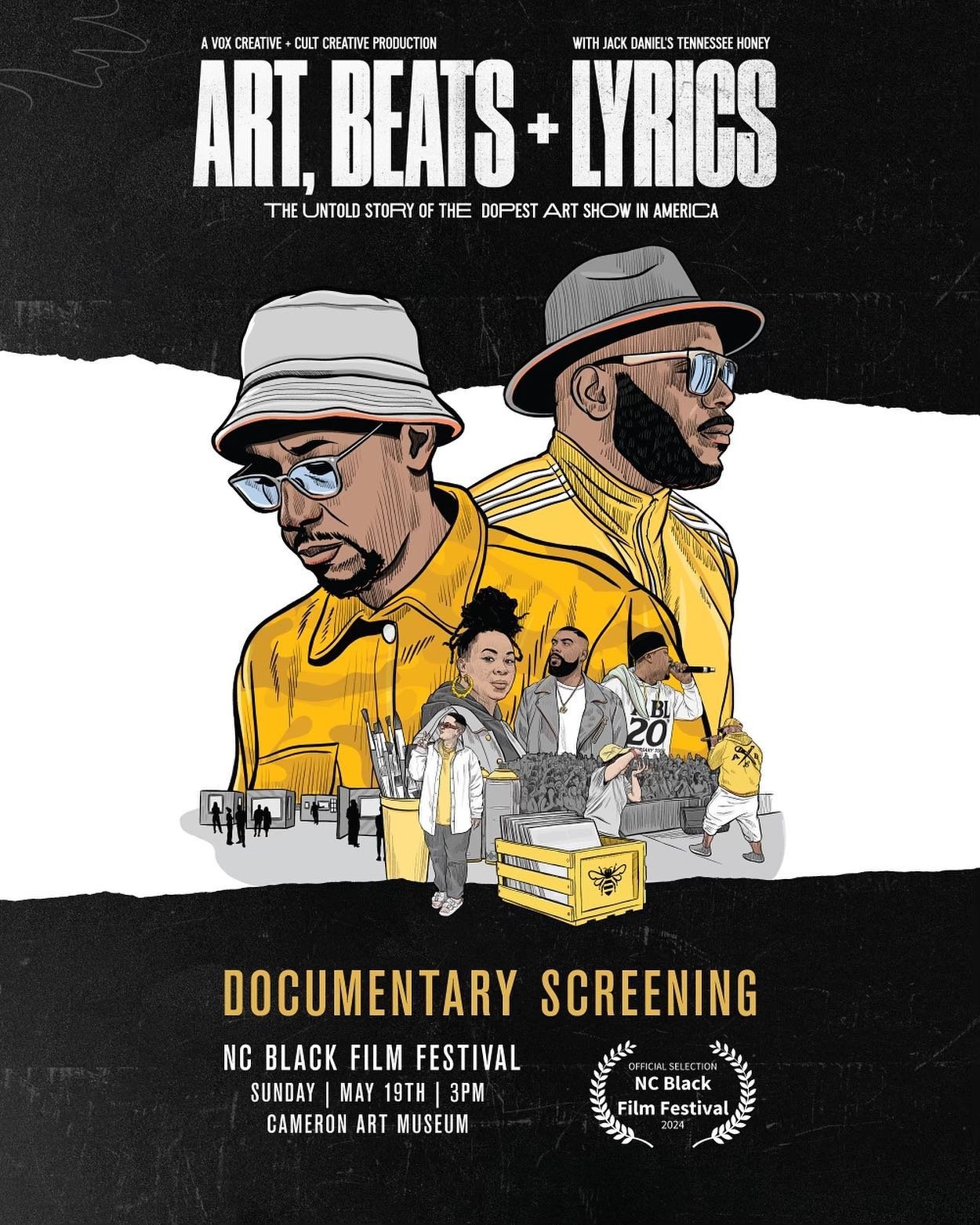 The North Carolina Black Film Festival (@ncblackfilm) is back next week, May 16-19 showcasing the best in Black cinema.

The 2024 Closing Film is ART, BEATS + LYRICS (@artbeatsandlyrics), directed by Bill Horace (@bhorace08). 

ART, BEATS + LYRICS ce