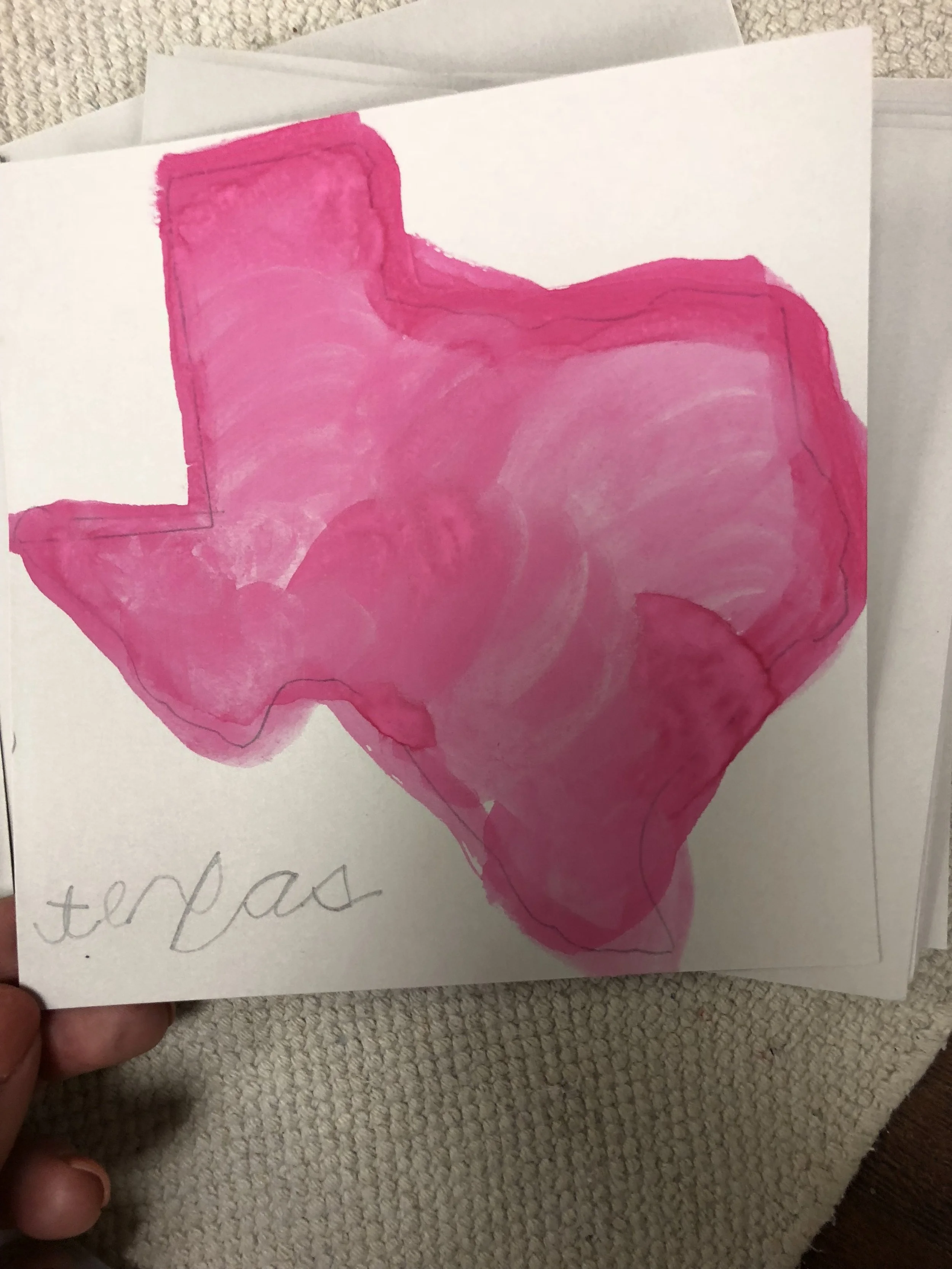 Watercolor Texas 