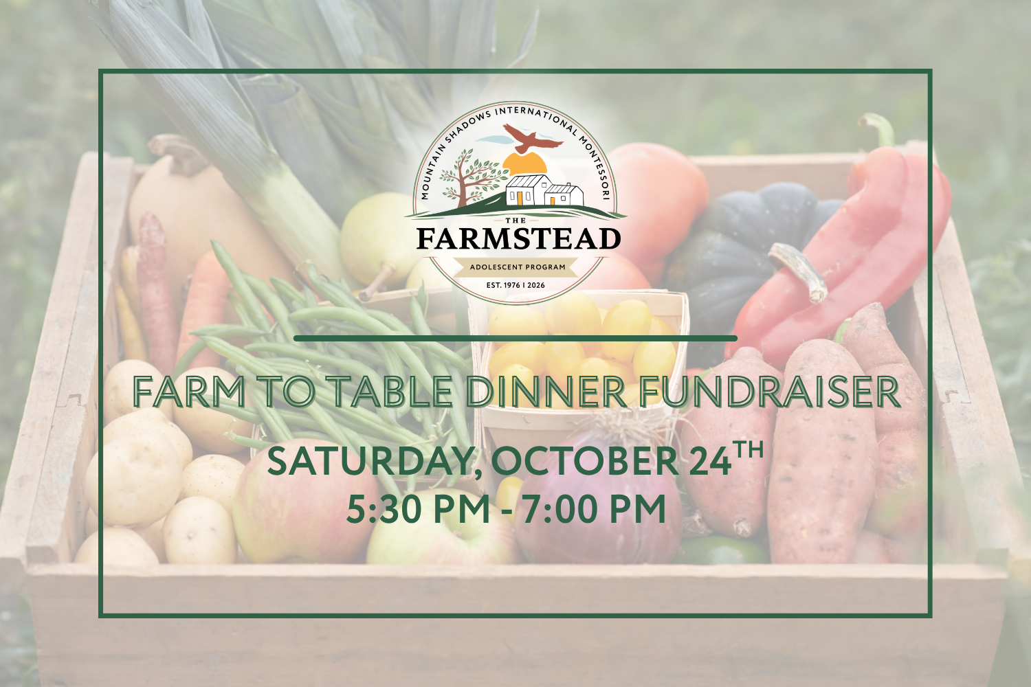 October Farm to Table Fundraiser