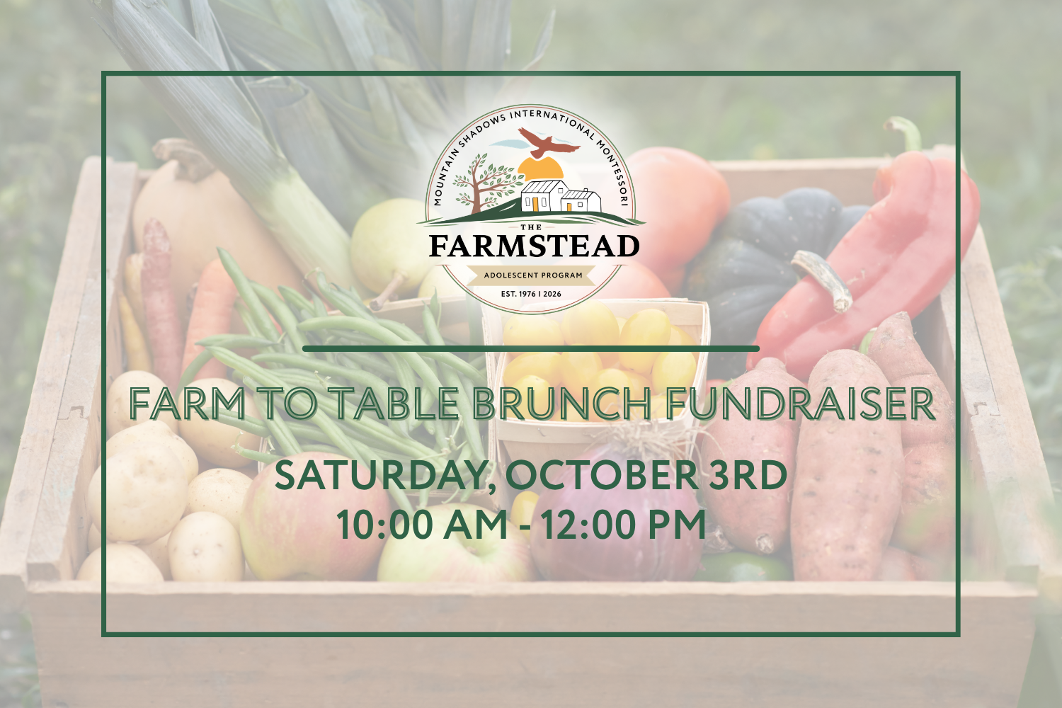 October Farm to Table Fundraiser