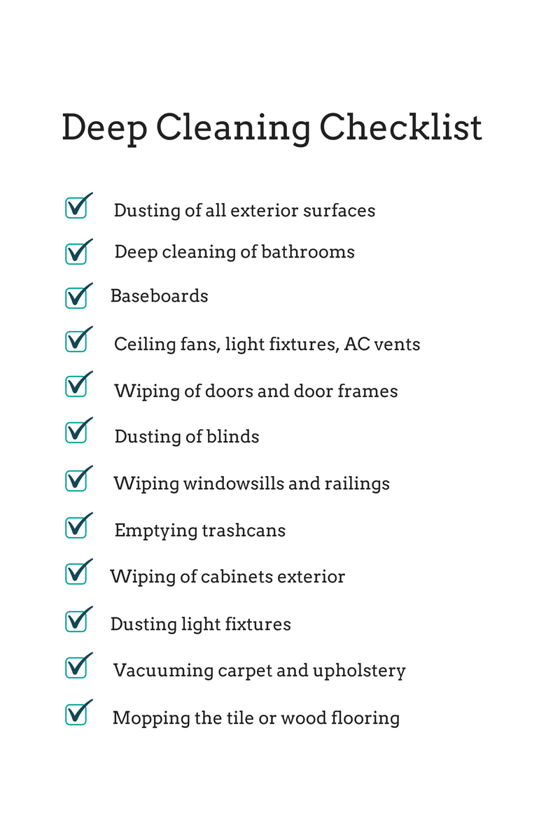 deep cleaning checklist broward