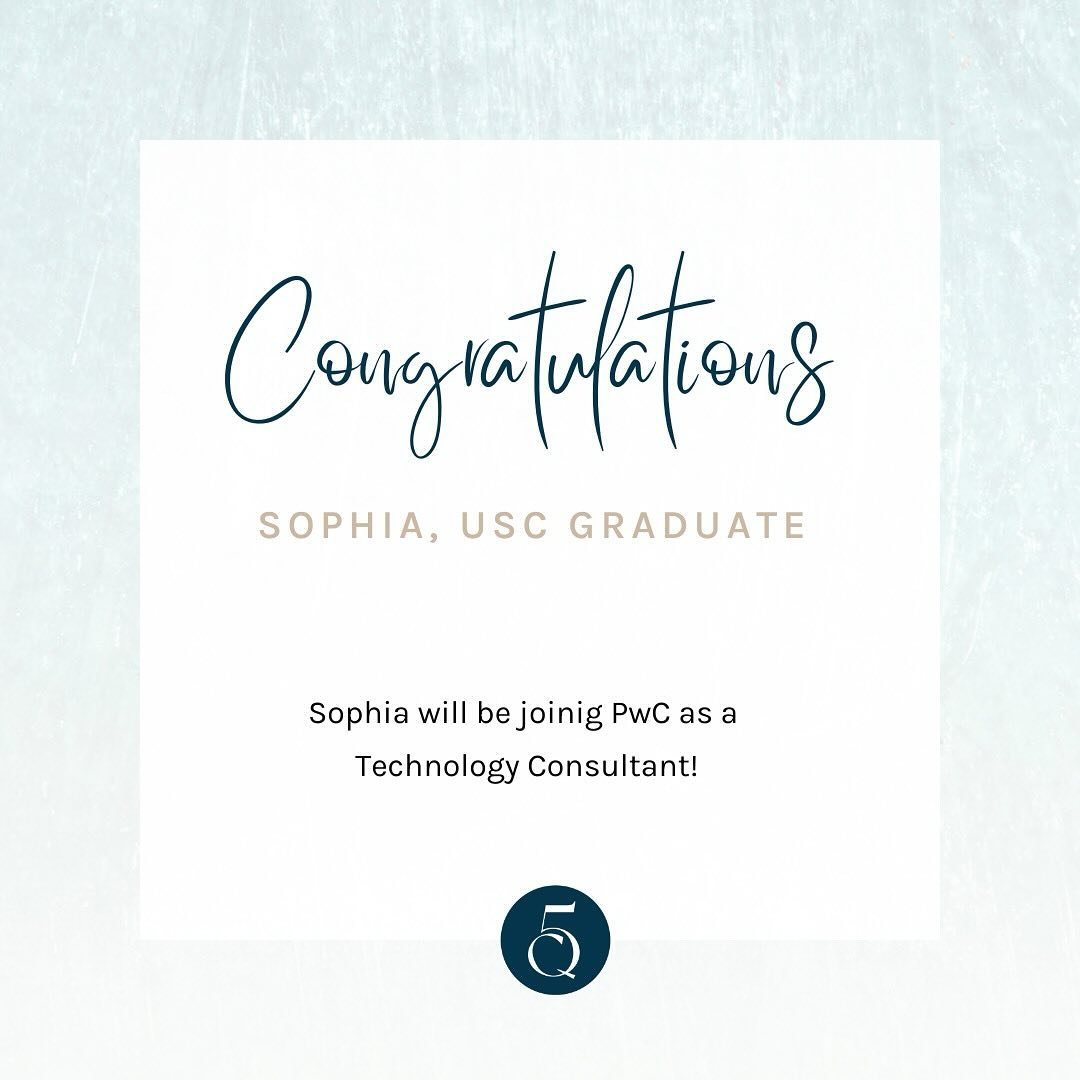 Congratulations Sophia! Sophia will be joining PwC as a Technology Consultant in January. 

Sophia had done all of the hard work before she came to me. We worked together on negotiating her offer after her summer internship with PwC. We also talked a