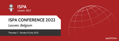 ISPA Conference 2022 banner with conference details including location in Leuven, Belgium, and dates from July 7 to July 10, 2022.