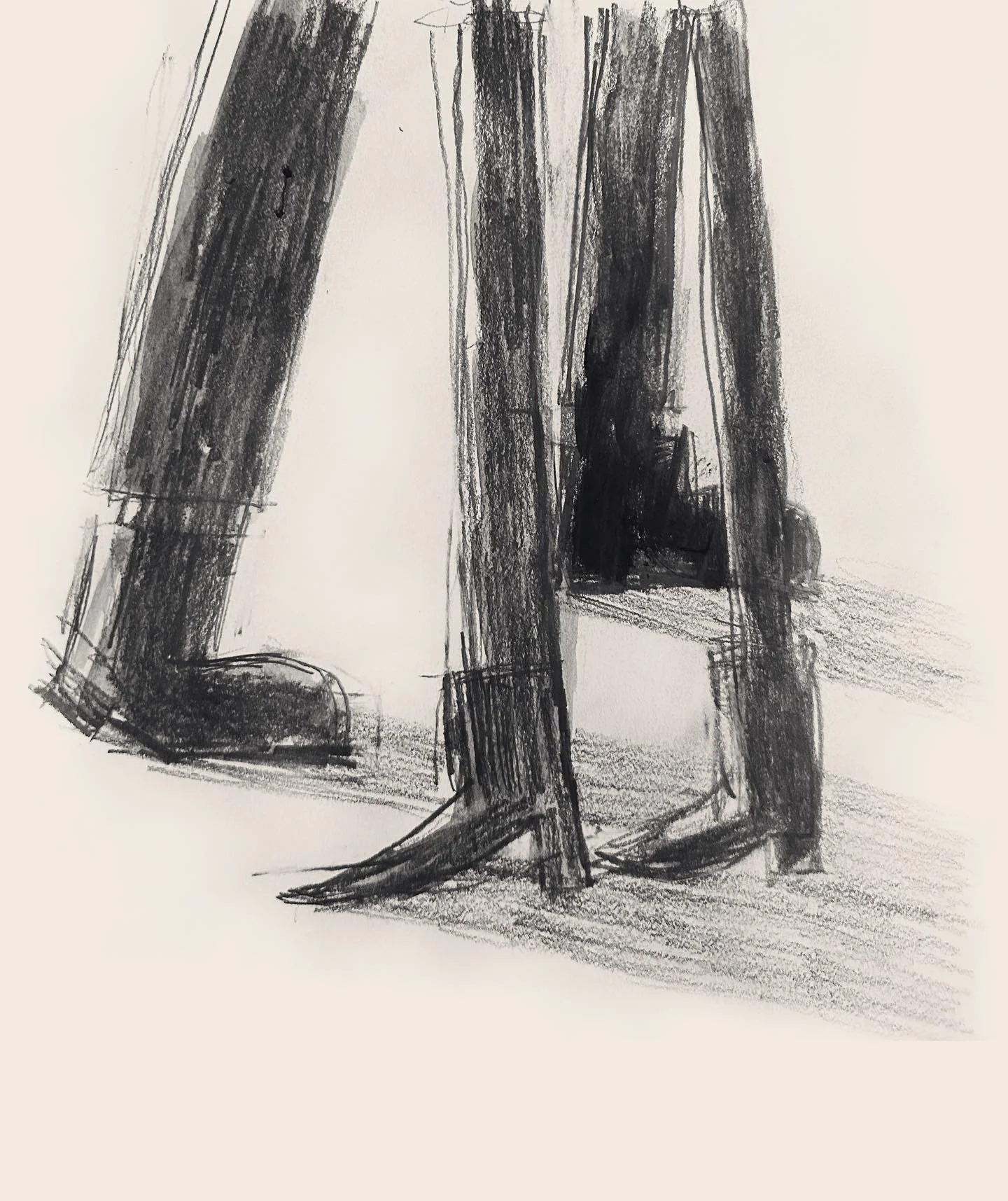 &ldquo;Did we dance?&rdquo; Ink, pencil on paper