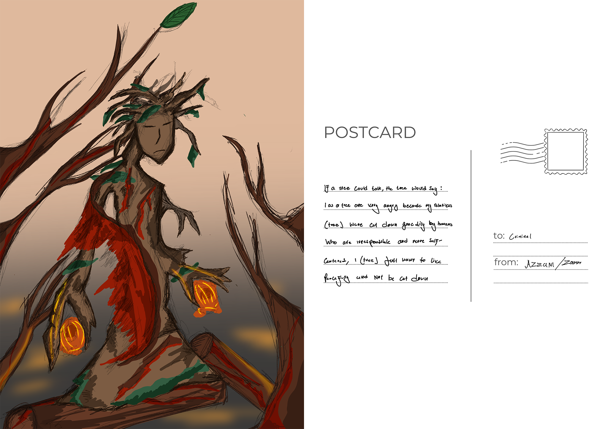 "Forest criminal"
Muhammad Azzam Hindrawan (@zamm_art9)
Kudus, Indonesia