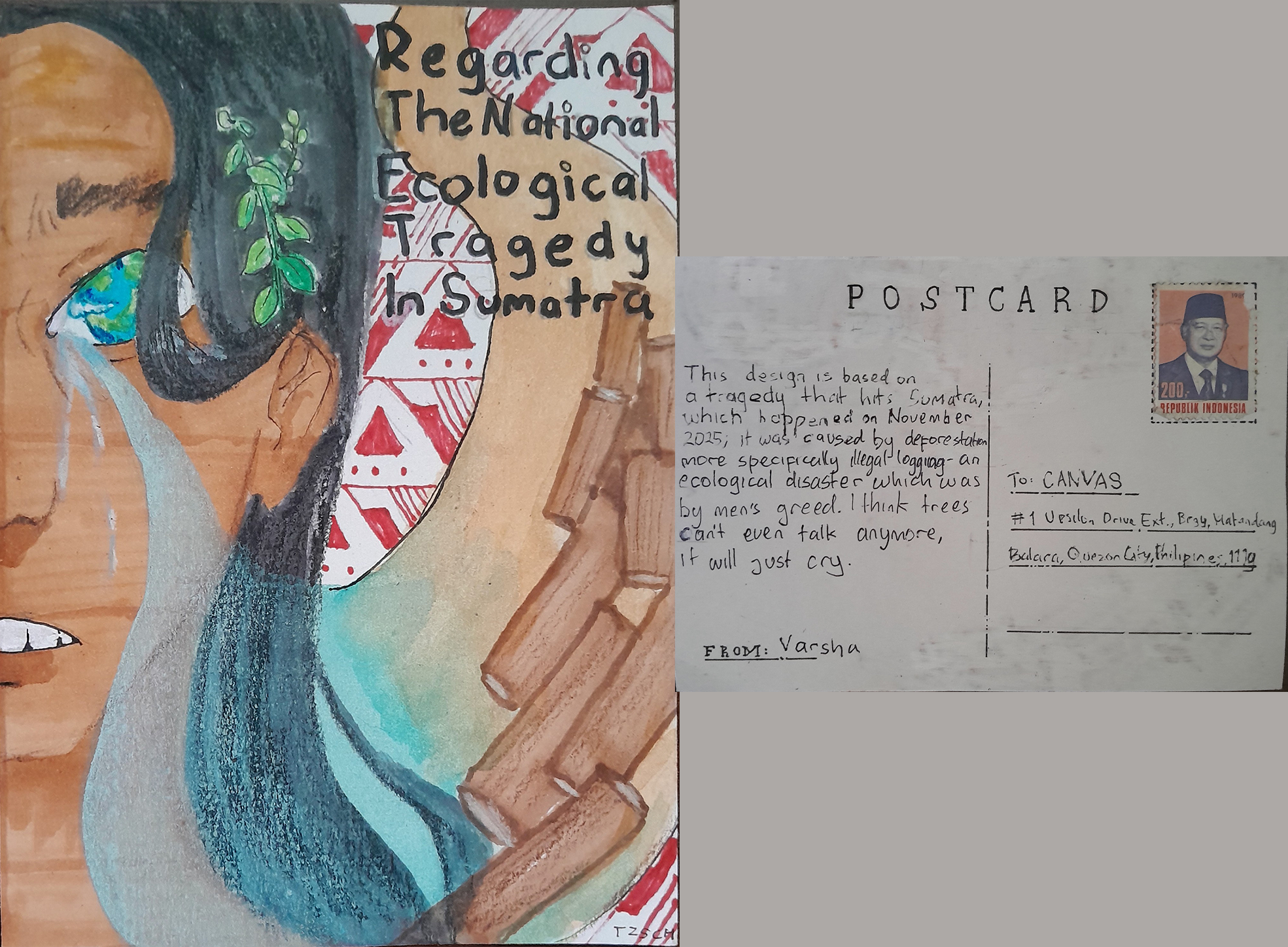 "Regarding the National Ecological Tragedy In Sumatra"
Varsha Vainavi
Indonesia