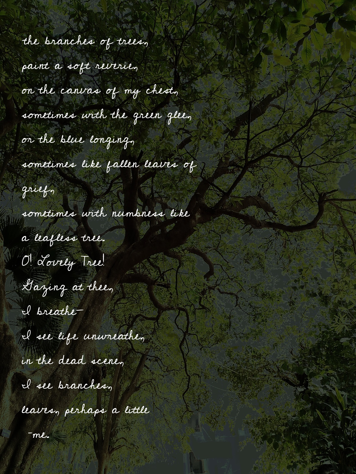 "I and the Tree"
Deepti Sharma (@@atableauoflife)
India