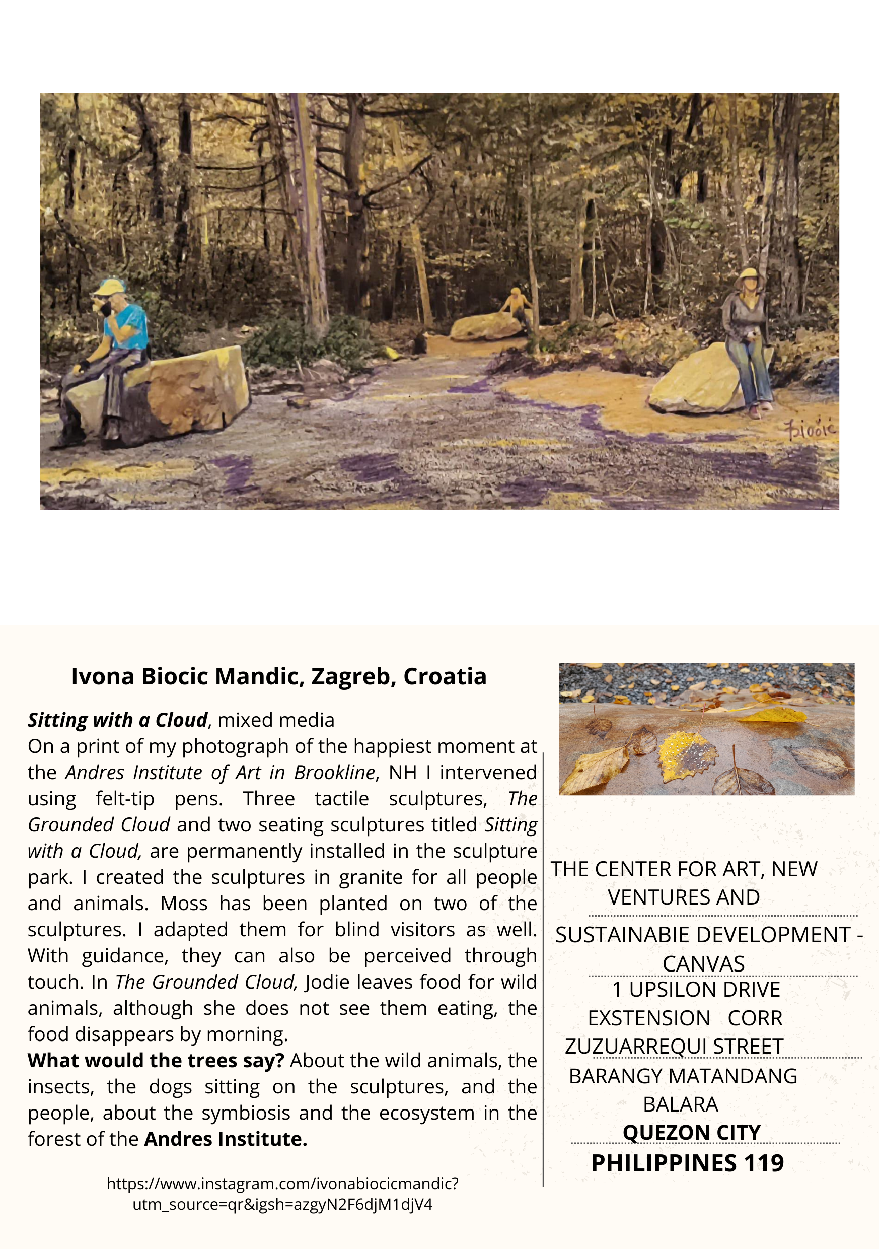 "Sitting with a Cloud"
Ivona Biocic Mandic
Croatia