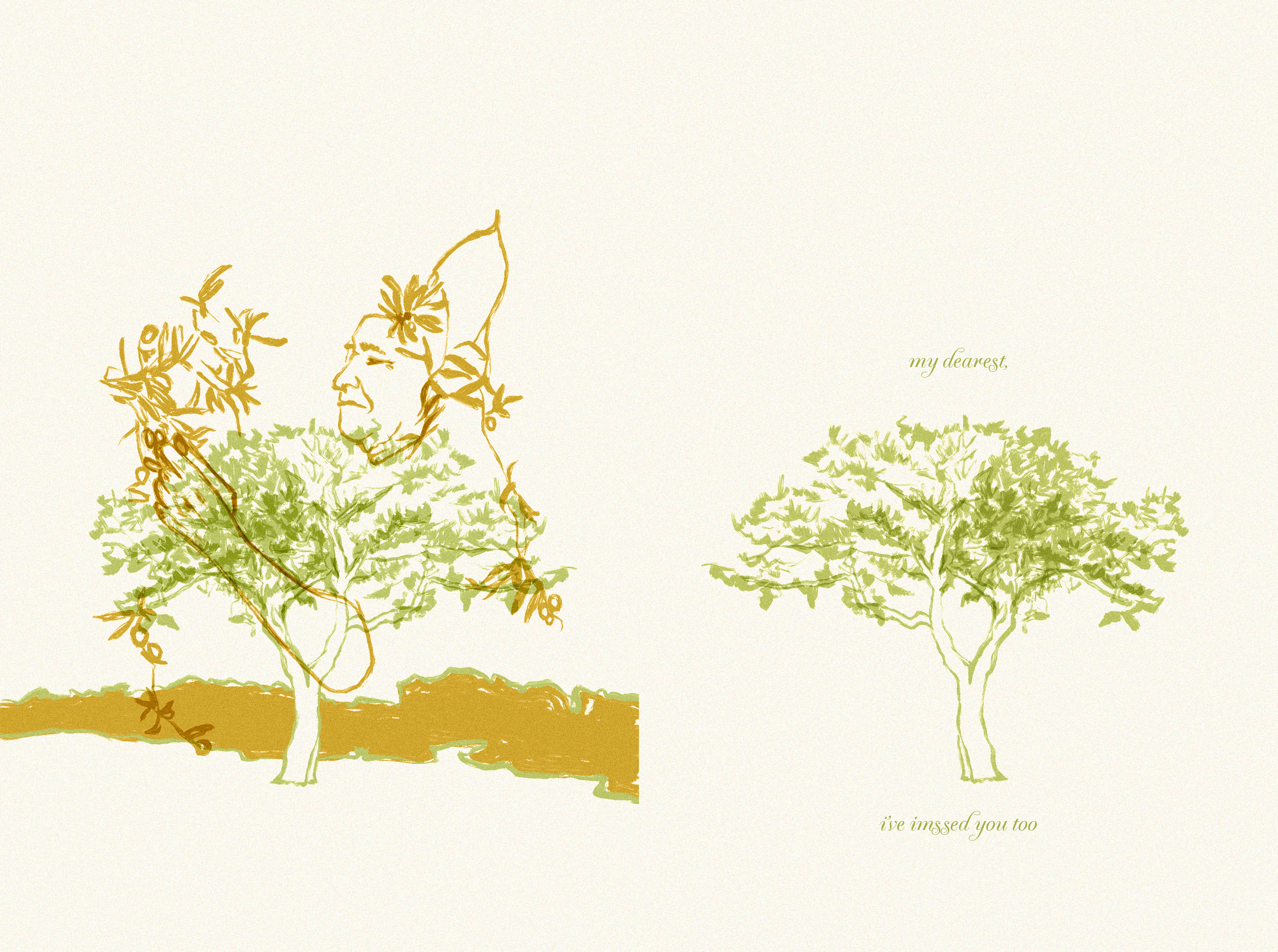 "Dear Olive Tree"
maryam aboelezz (@mrymaboelezz / @unearth.creates)
Egypt