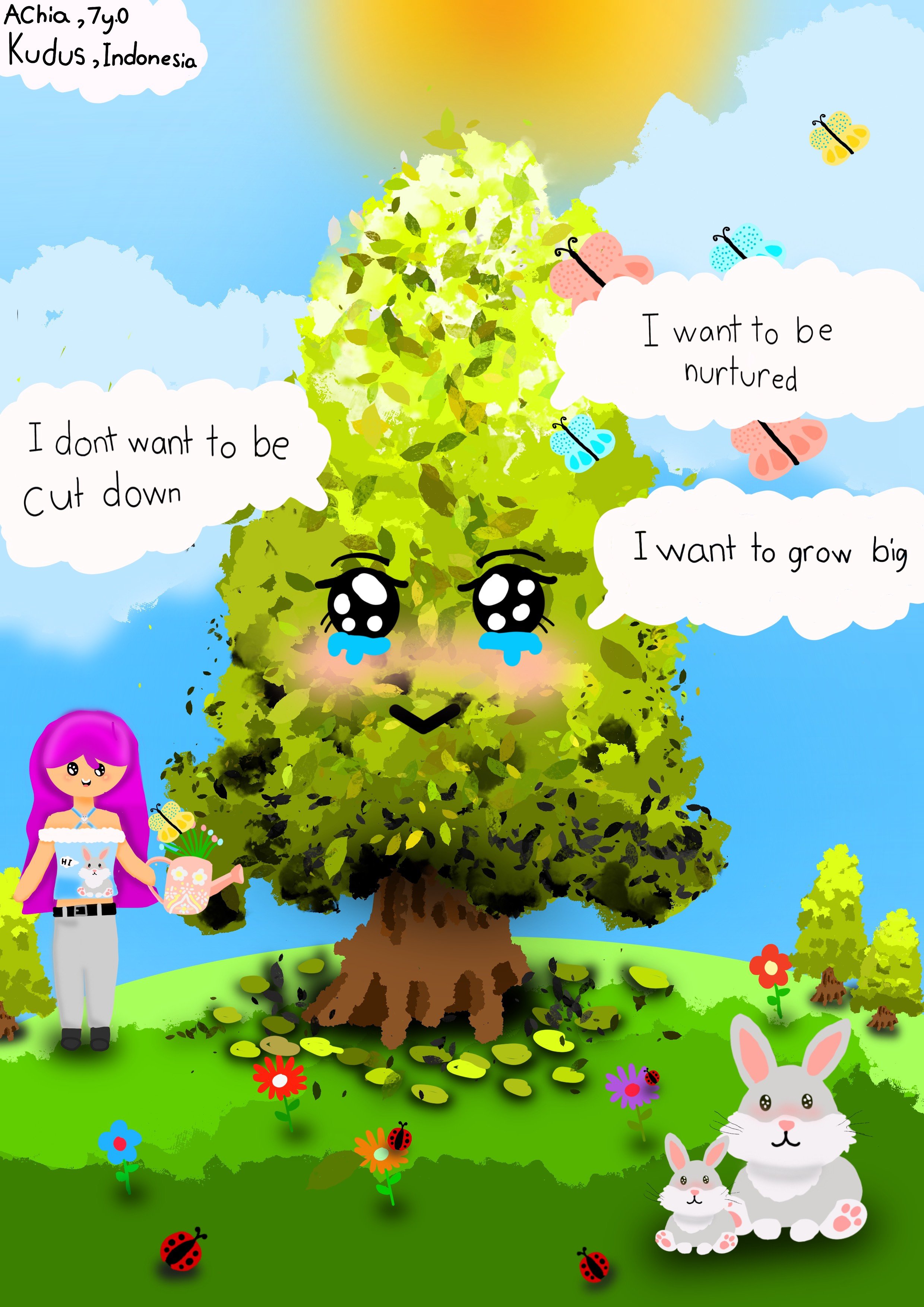 "Please take care of me, I want to live"
Adrielle Altagracia Tjahyadi (@achia_sie)
Kudus, Indonesia