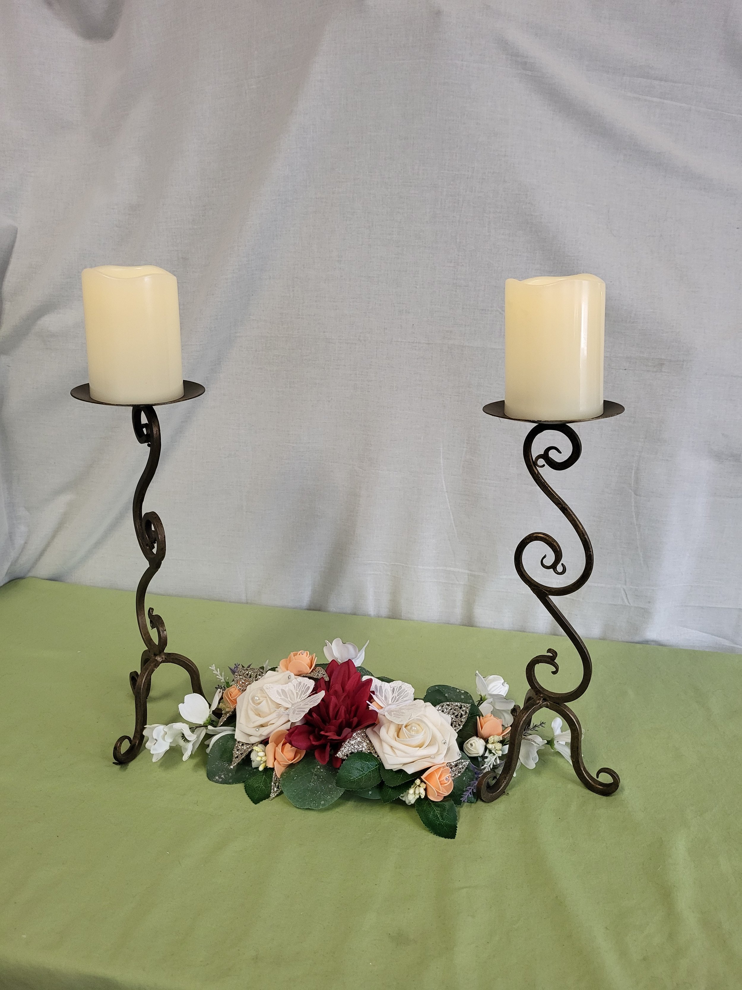 Set of 2 Oil Rubbed/Bronze/Gold Brushed 13"T x 4.5"Dia