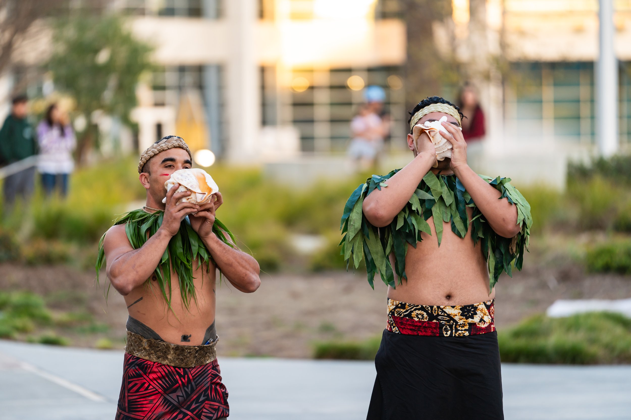 Blowing the Conch Shell