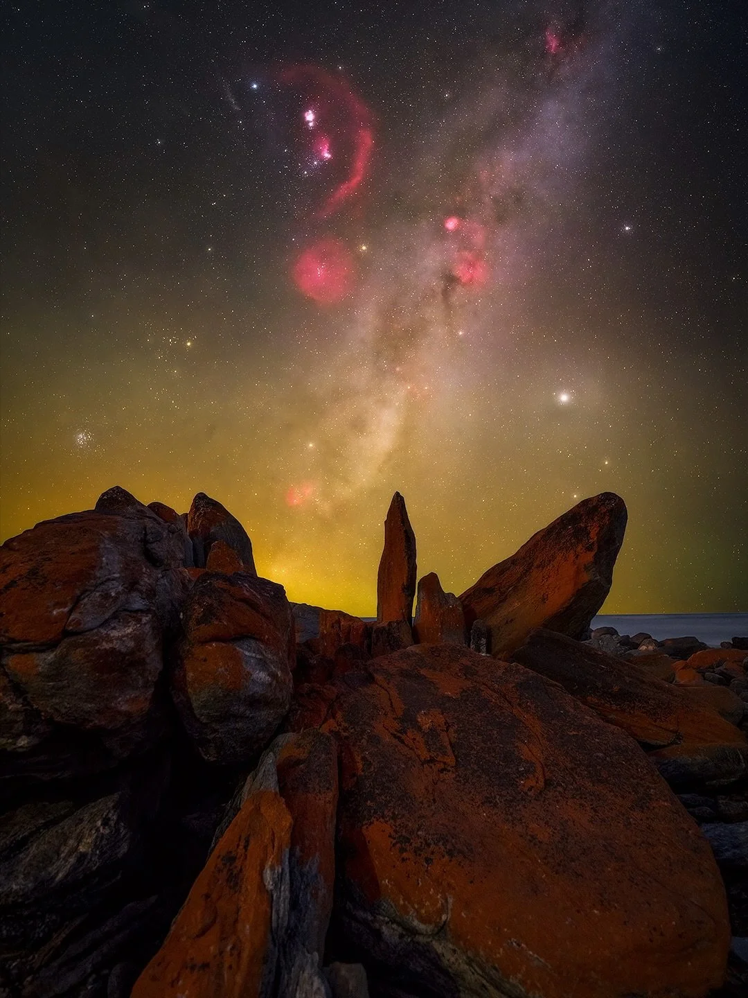 Corny Point

Taken back in January while scouting for a workshop later this year, Corny Point on the southern Yorke Peninsula is an astrophotographer&rsquo;s paradise. An old historic lighthouse, rugged cliffs, and these incredible rocks covered in v