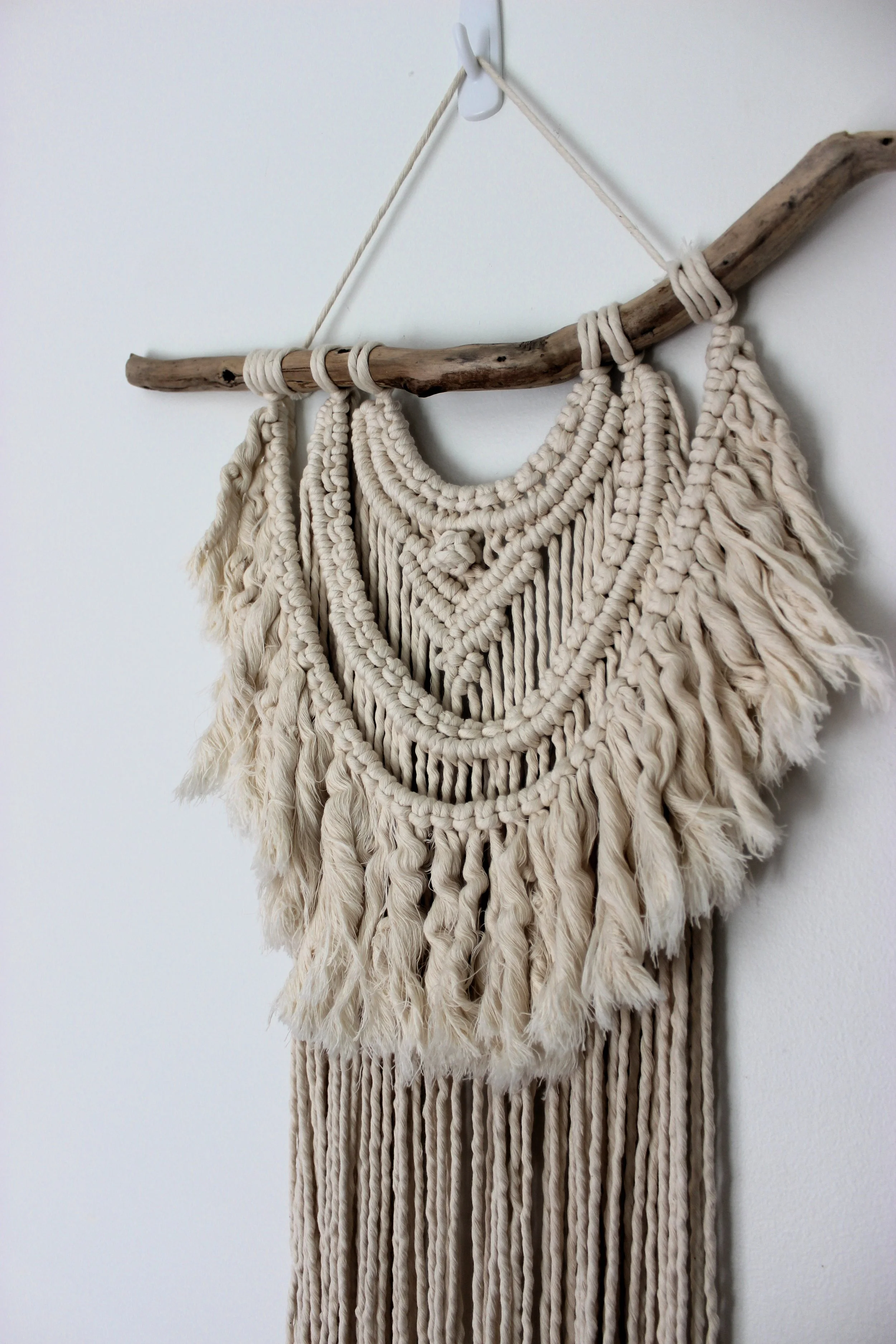 Close up of the Mystic Macrame Wall Hanging by Macrame Mantra