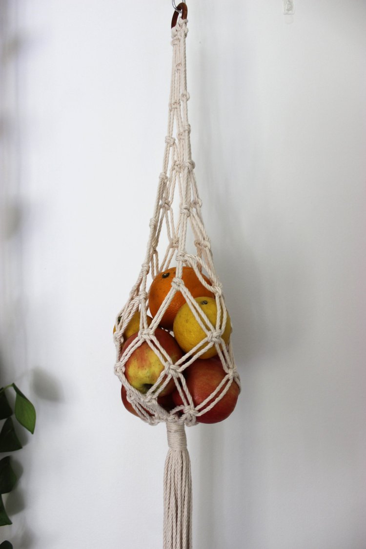 Macrame Onion or Fruit Storage Bag — Macrame Mantra