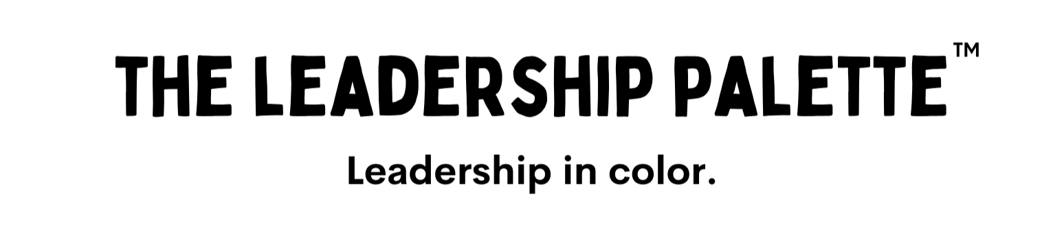 Text reading "The Leadership Palette" with the slogan "Leadership in color" underneath.
