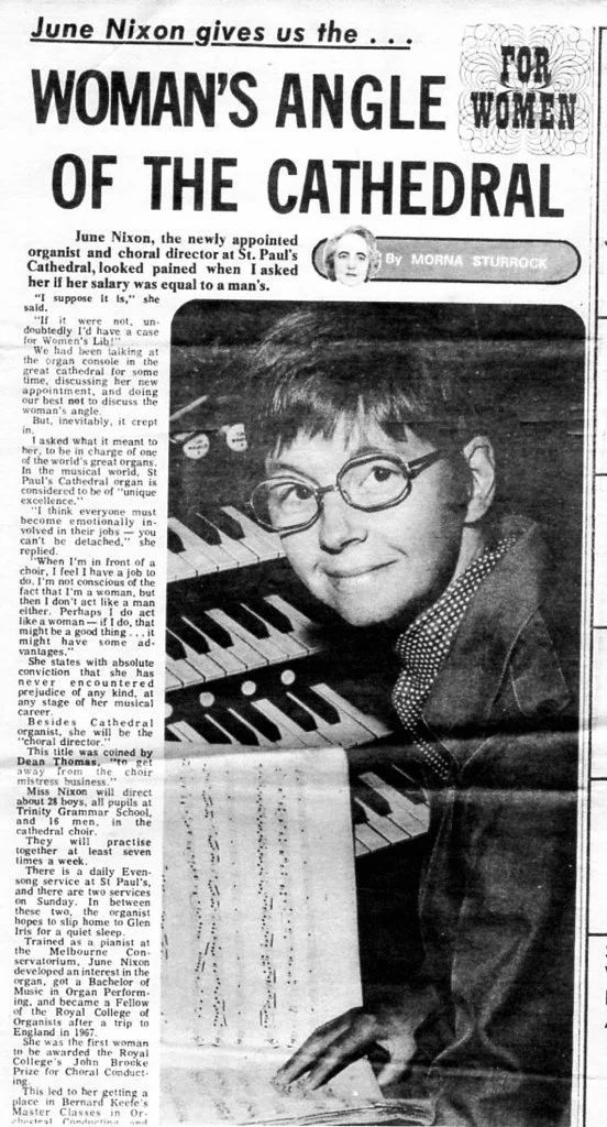 Press snippet – Woman's Angle of the Cathedral