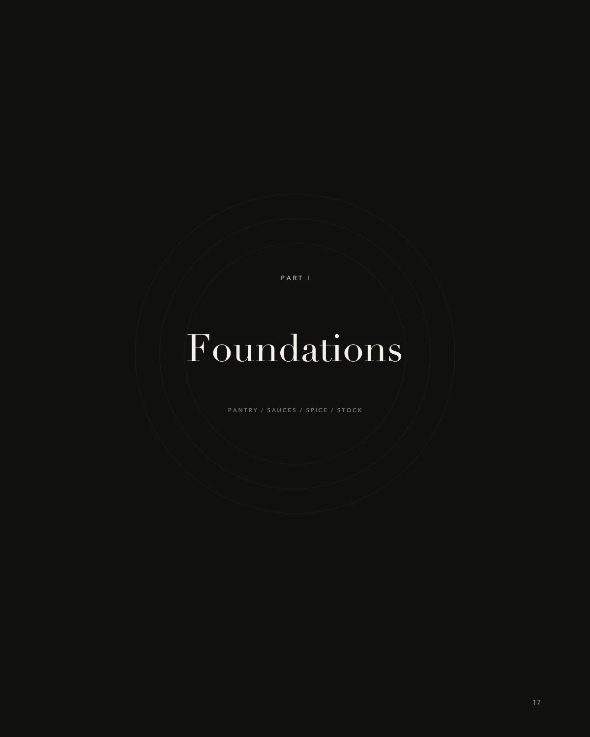 Part I: Foundations divider from the forthcoming SmokeyPan cookbook