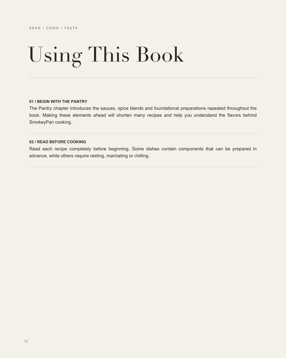 Using This Book, part one