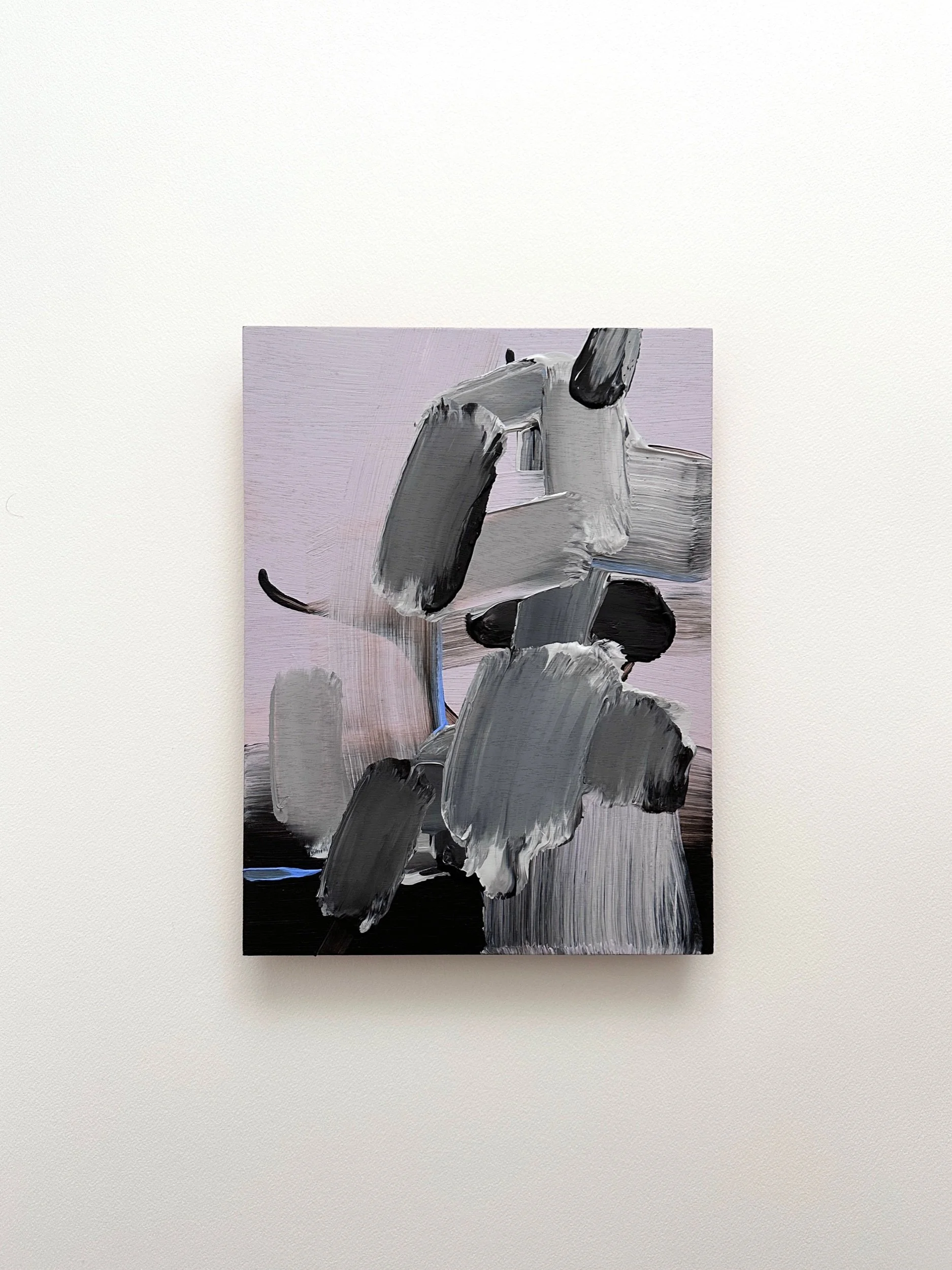 Traces 2 , 2025 Acrylic on wooden panel 30 x 23 cm