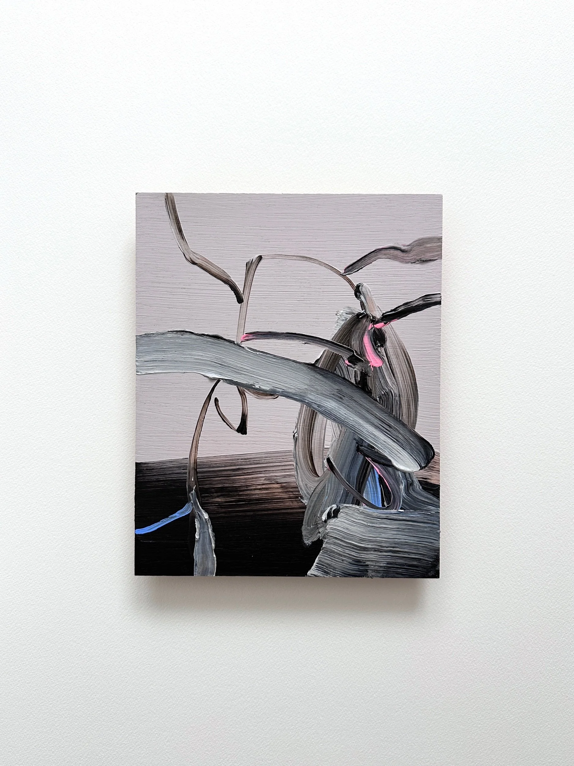 Weeds 3 , 2025 Acrylic on wooden panel 25 x 20 cm