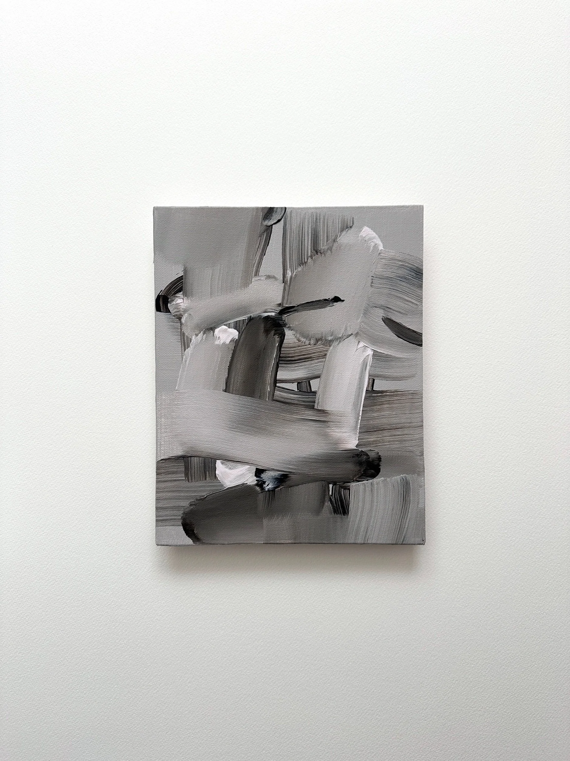 Traces 6 , 2025 Acrylic on canvas panel 25 x 20 cm