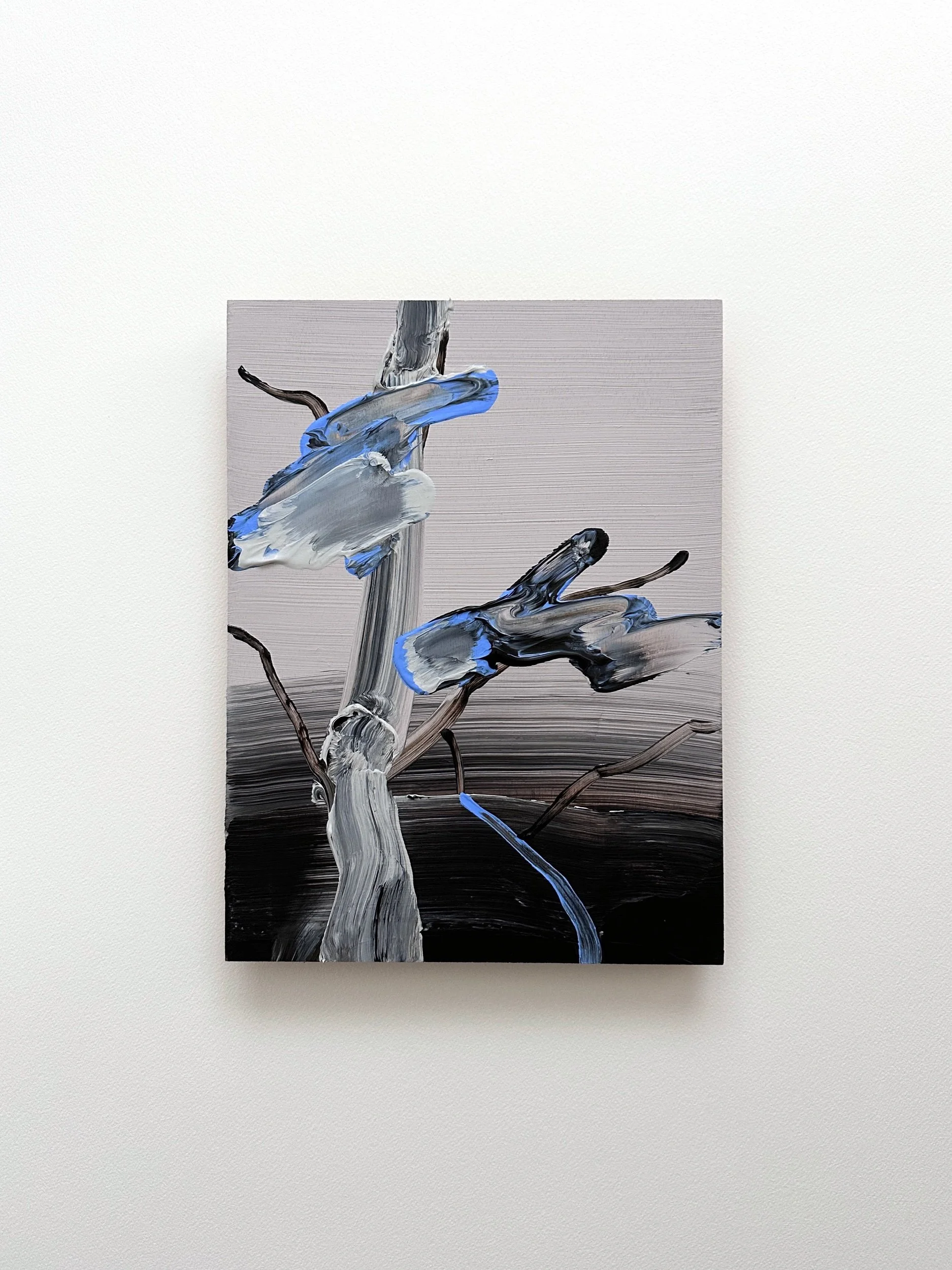     Branches 3 , 2025  Acrylic on wooden panel  30 x 23 cm   