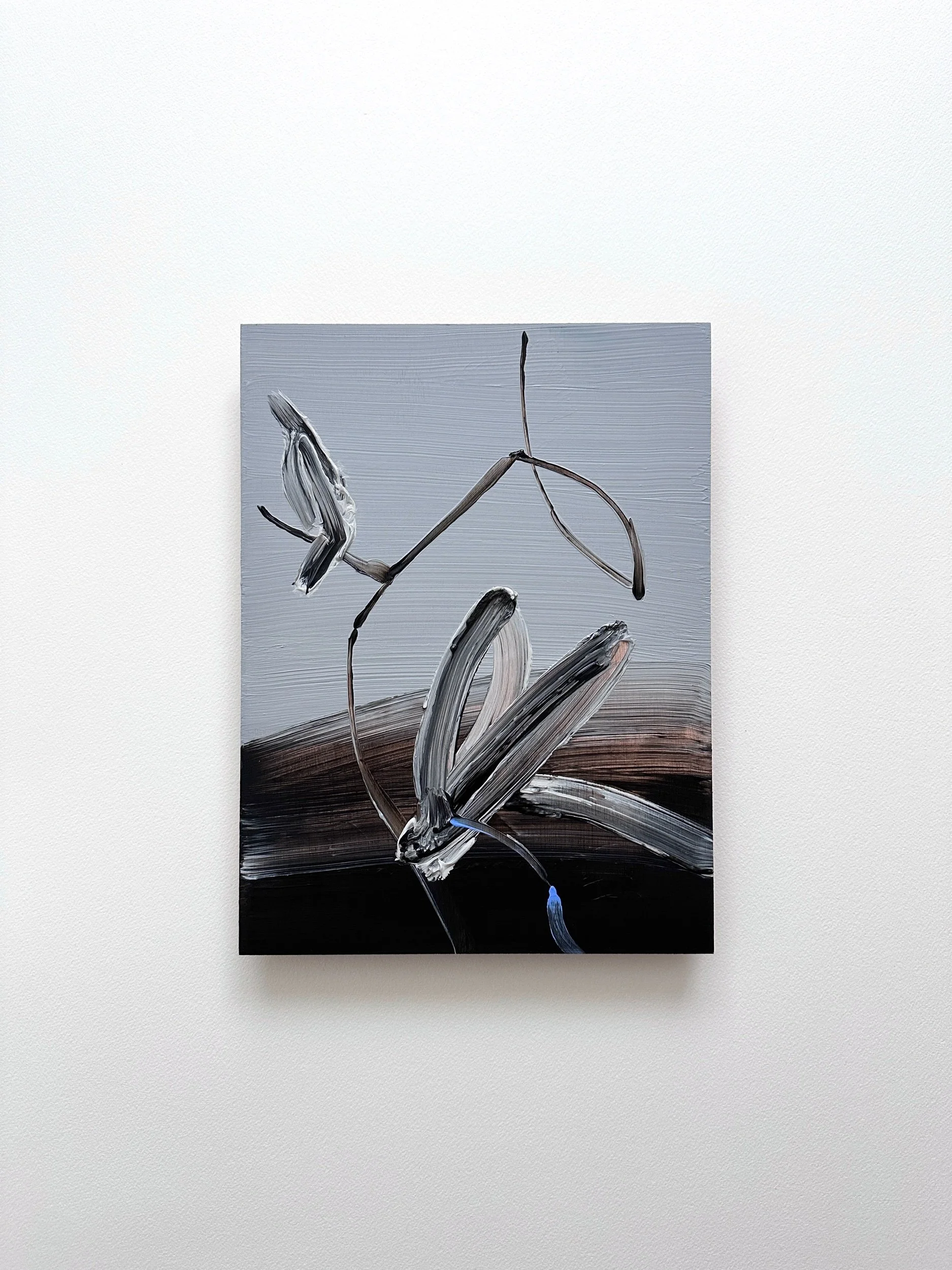     Plants 3 , 2025  Acrylic on wooden panel  30 x 23 cm   