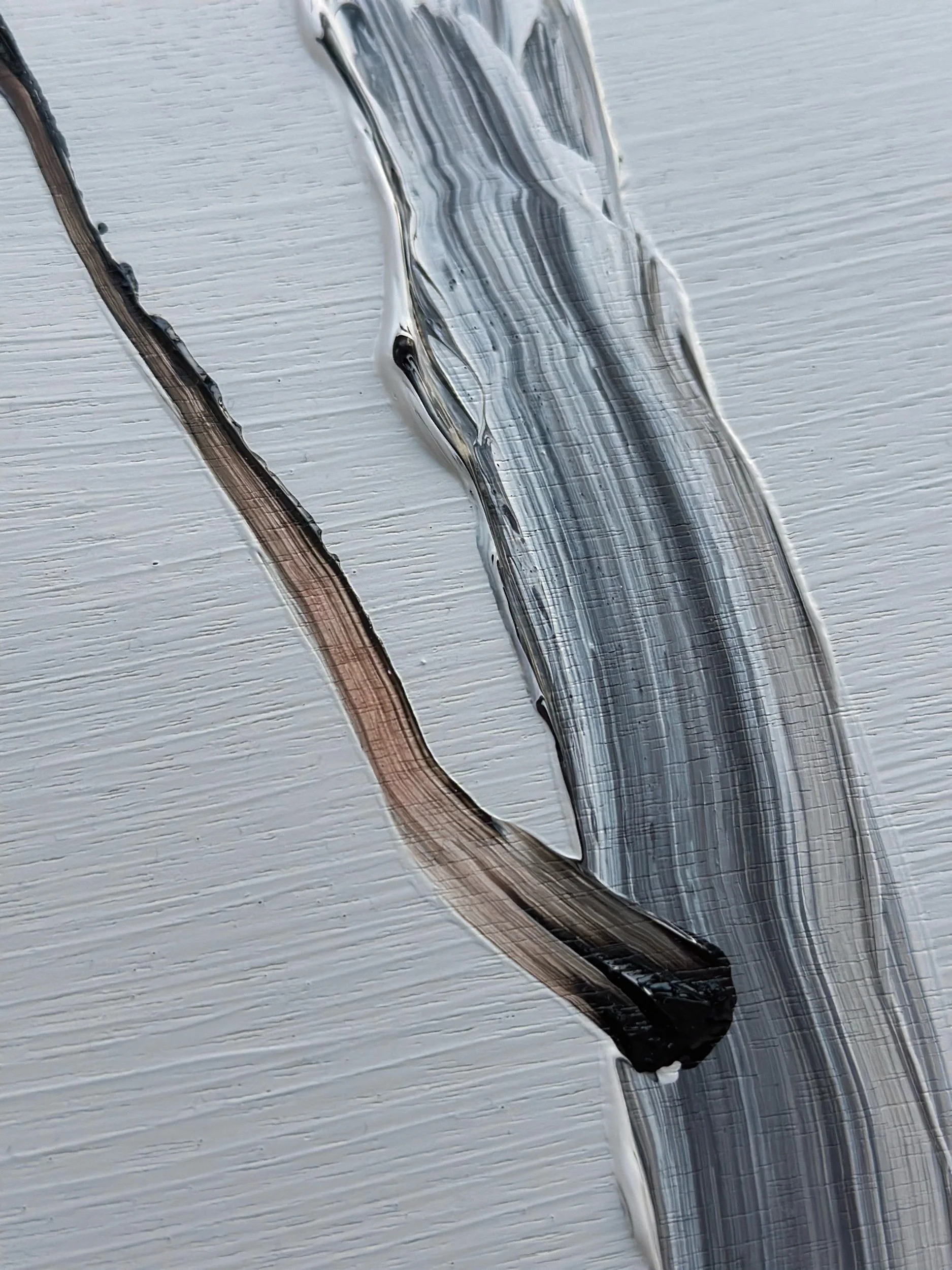     Twigs 3 (details) , 2025  Acrylic on wooden panel  30 x 23 cm   