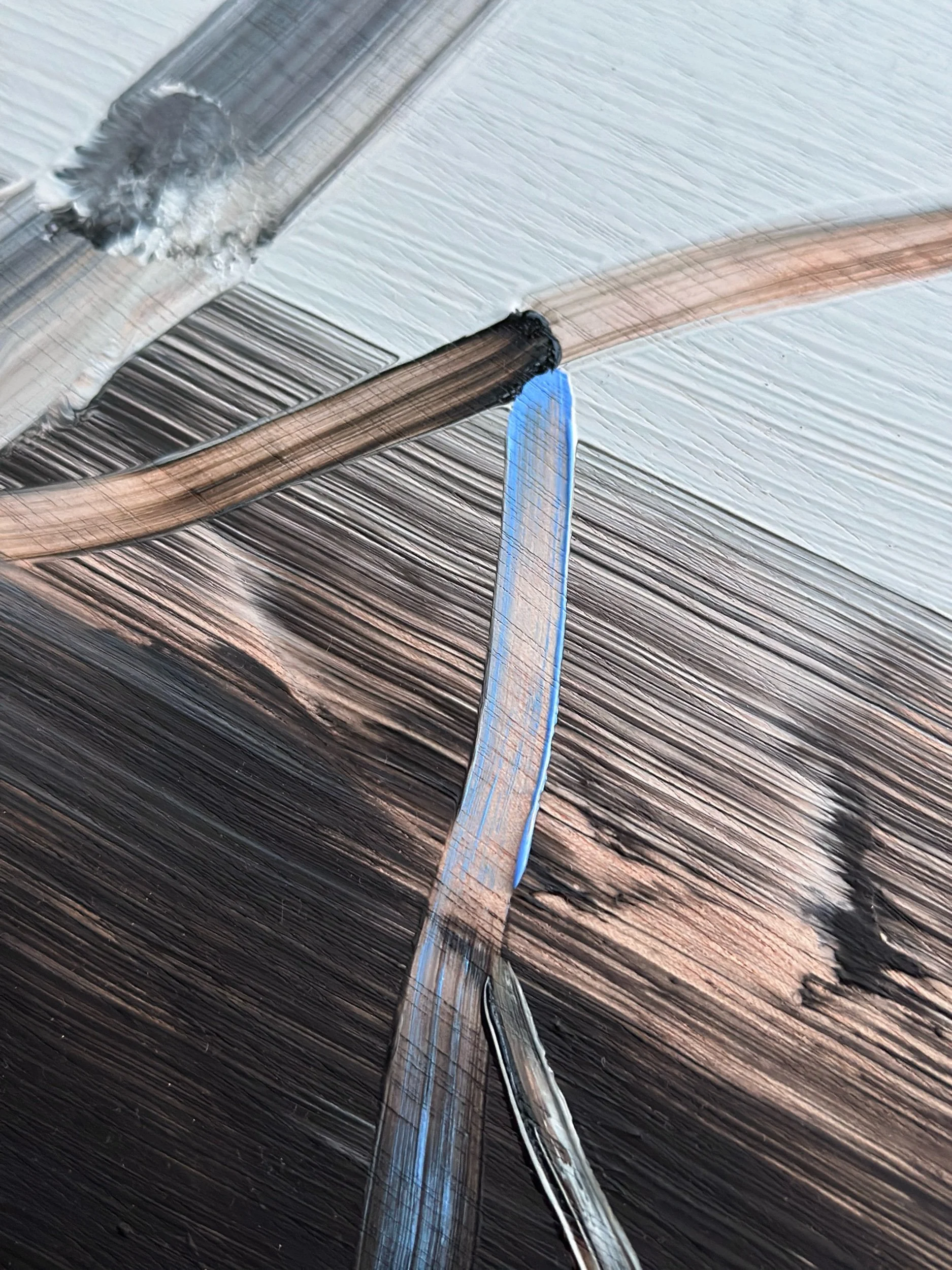     Twigs 3 (details) , 2025  Acrylic on wooden panel  30 x 23 cm   