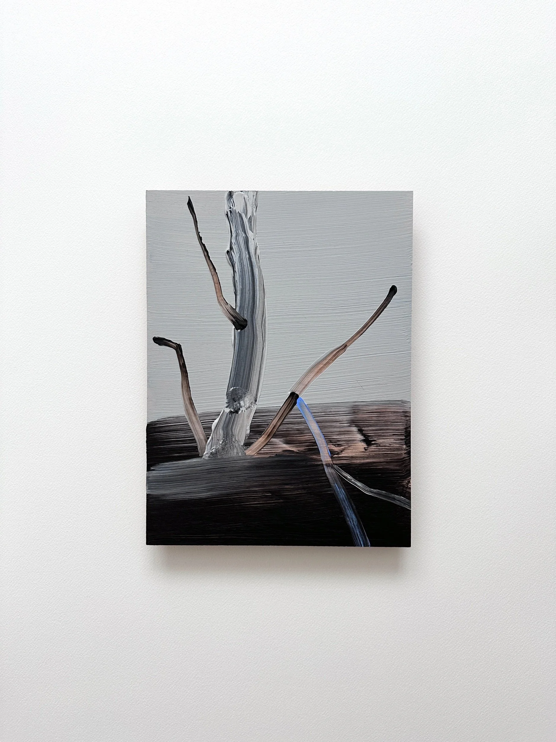     Twigs 3 , 2025  Acrylic on wooden panel  30 x 23 cm   