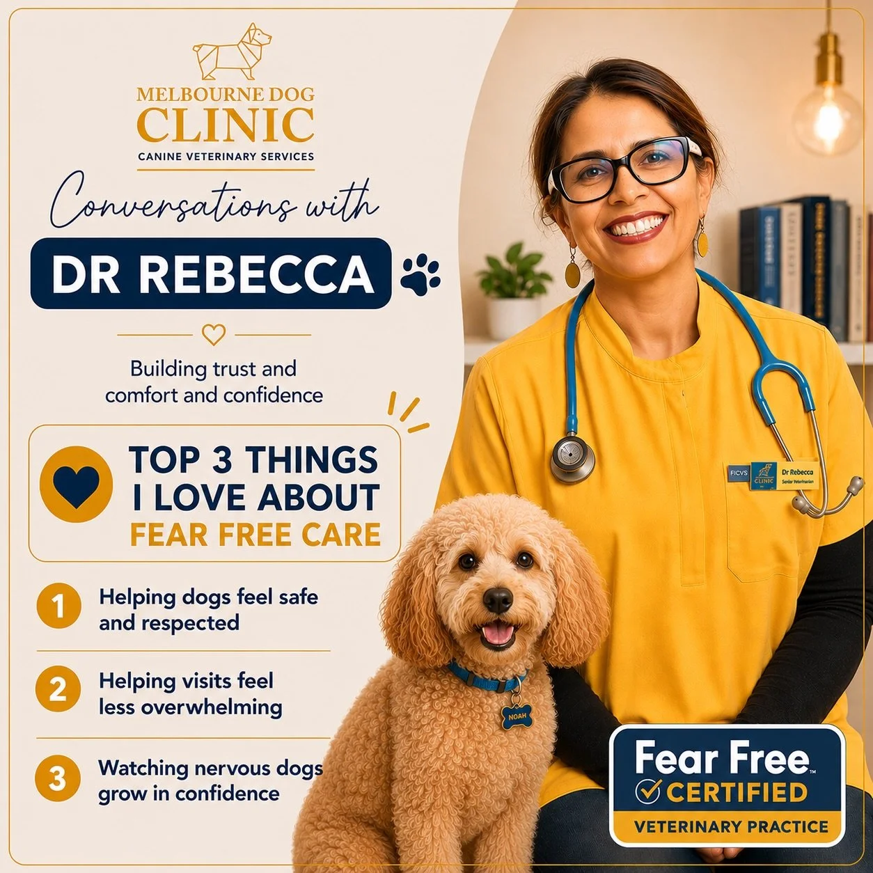 One of the things I love most about Fear Free medicine is that it gives dogs more choice and helps them feel safer during their visit. 💛

1️⃣ Helping dogs feel safe and respected

Dogs have a basic right to feel safe, and it&rsquo;s incredibly rewar