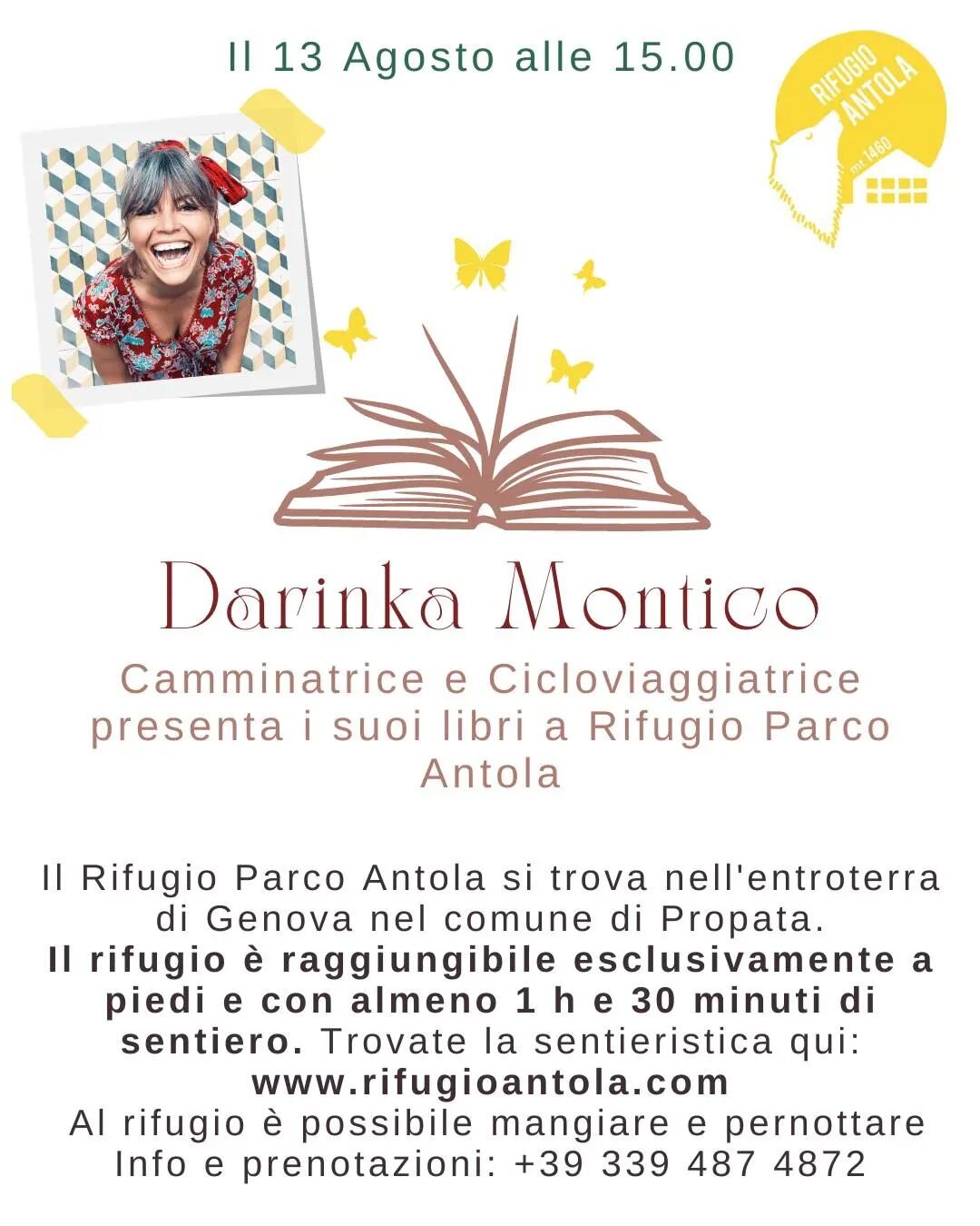 🌍Per gli appassionati di viaggio e per chi ama emozionarsi, siamo felici di invitarvi ad super appuntamento con una super ospite!

🌿Domenica 13 Agosto alle ore 15 @darinkamontico , scrittrice, viaggiatrice e fotografa ci racconter&agrave; i suoi li