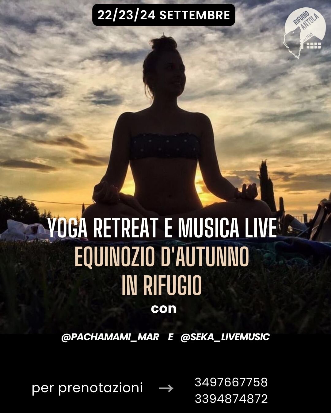 🍂 Il 22, 23 e 24 Settembre ci ritroviamo per salutare la nostra bella estate ed abbracciare la stagione fredda. 

🧘Lo facciamo lasciando andare, rinnovandoci, lo facciamo con tre giorni di pratiche yoga, musica dal vivo e comunicazione espressiva i