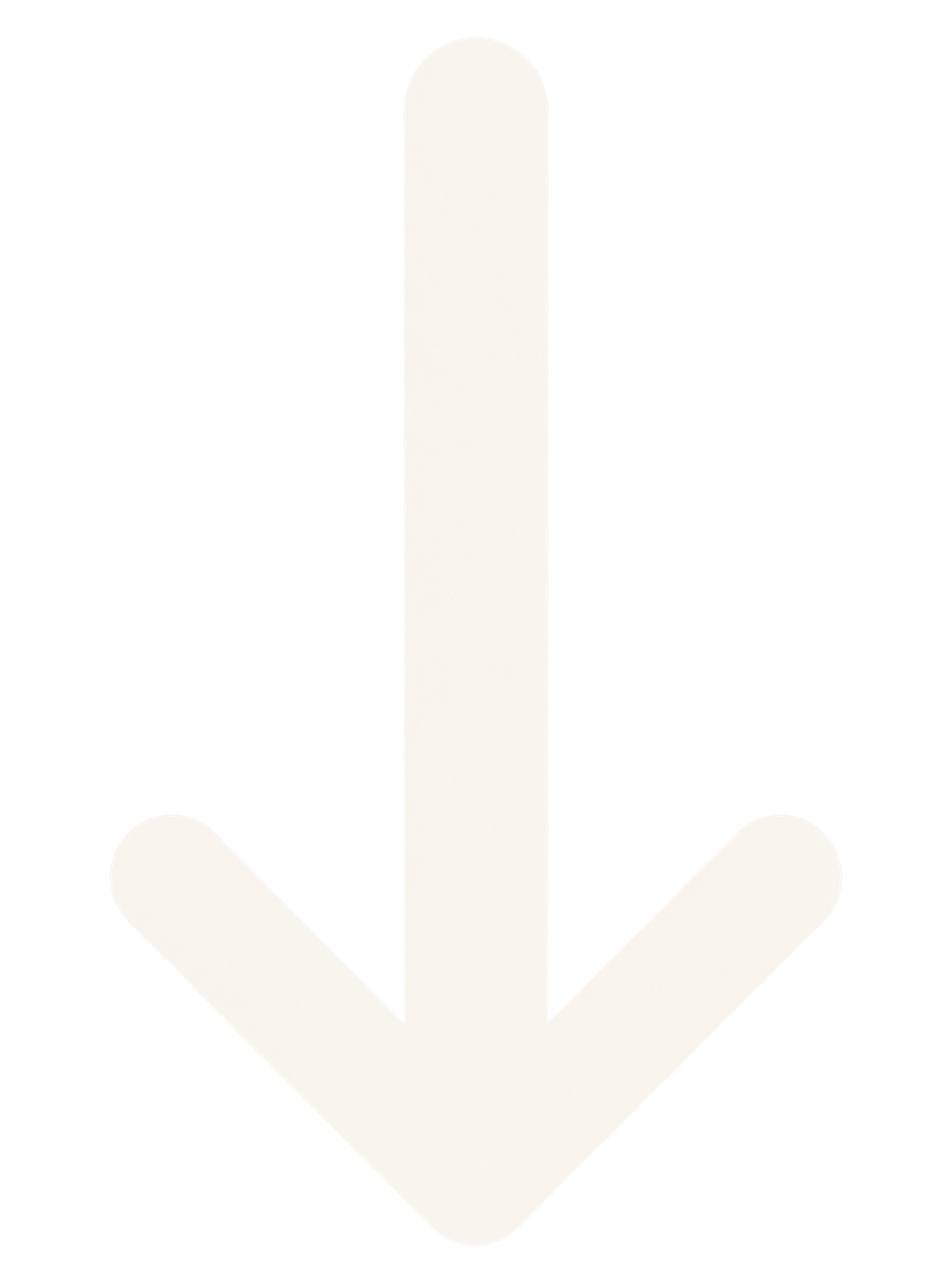 White downward arrow sign on a black background.