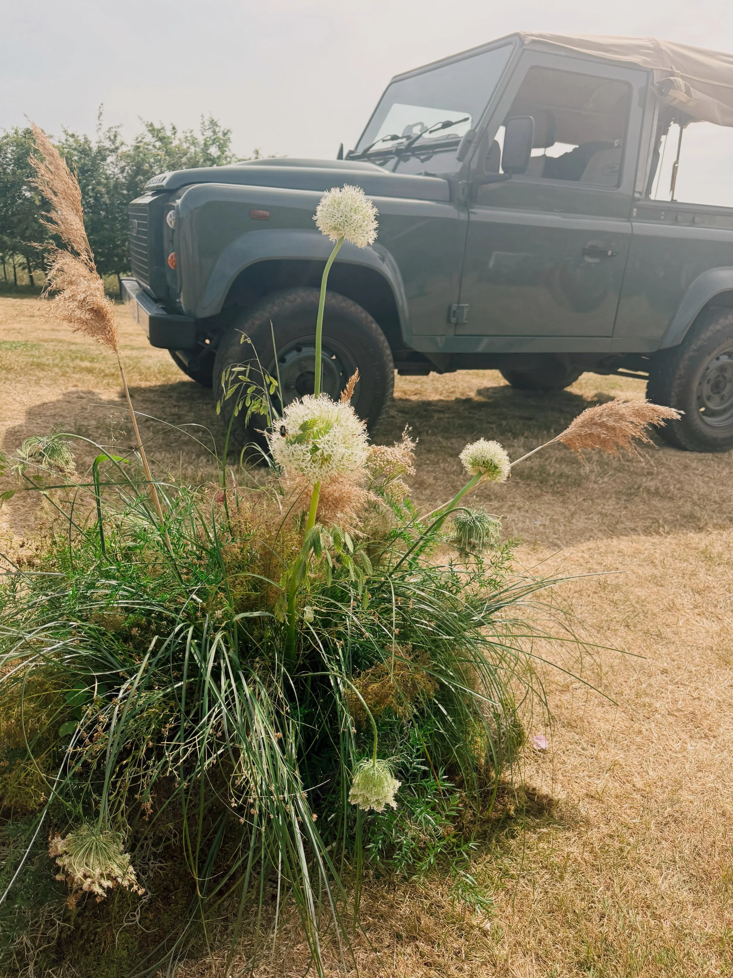 A little shot taken whilst in the midst of restyling Lily &amp; Sam&rsquo;s ceremony florals. Tr&egrave;s Norfolk chic!

 @whatalovelybunch BTS shot 

Venue @barndrift 
Photography @sophiedavidsonweddings 
Videography @finnhoggartvisuals 
Coordinator