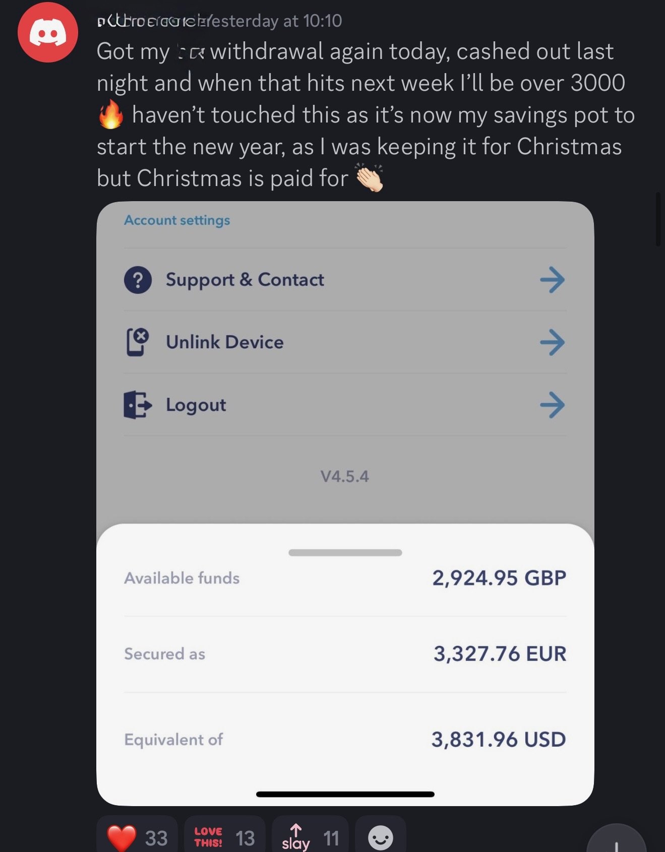 One month selling savings...