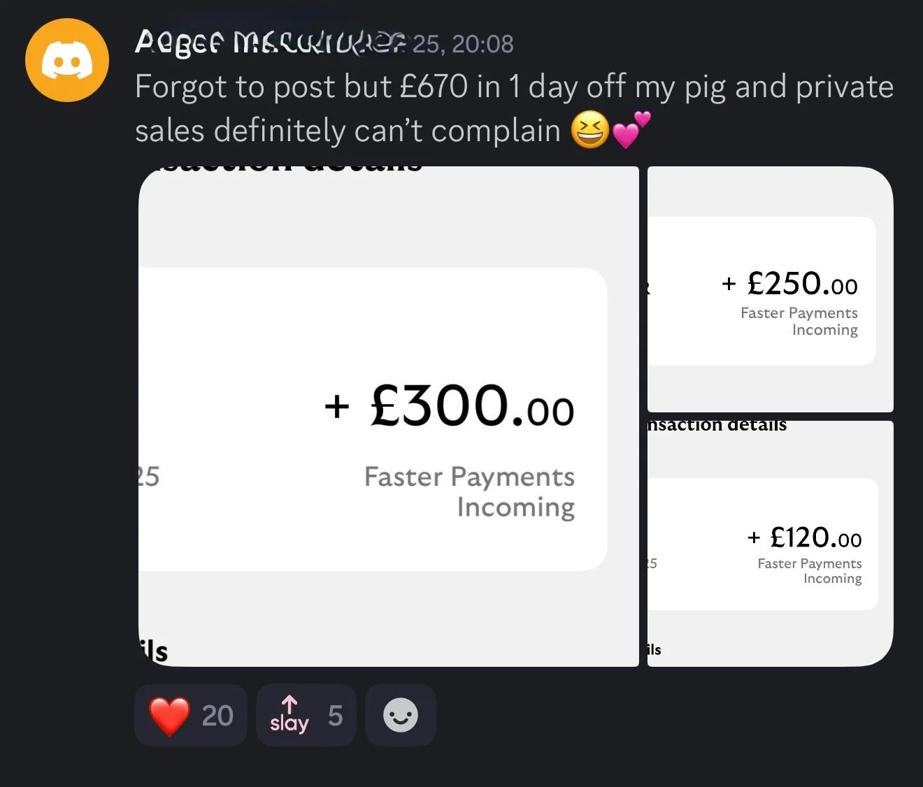 £670 off one Paypig
