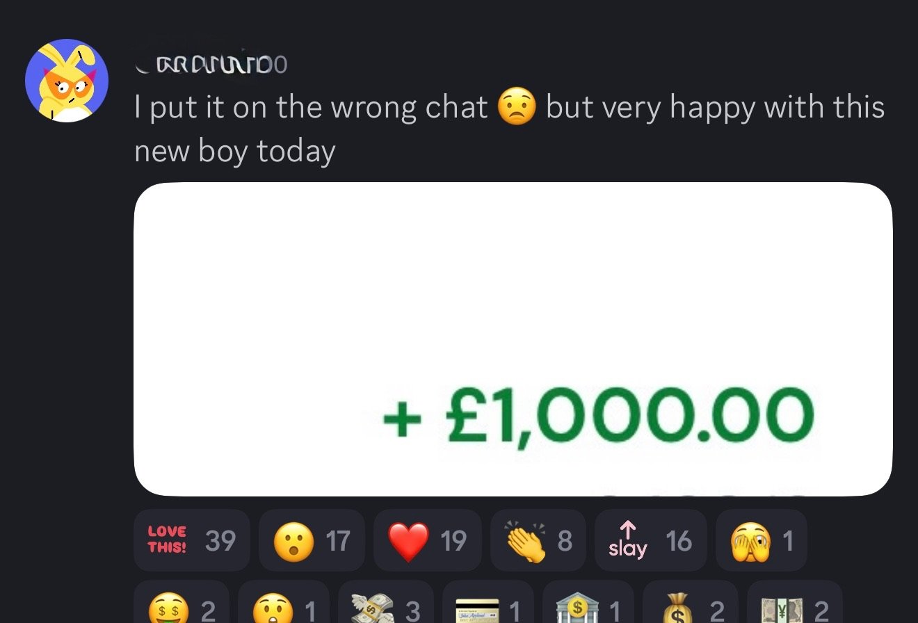 £1,000 from 1 customer