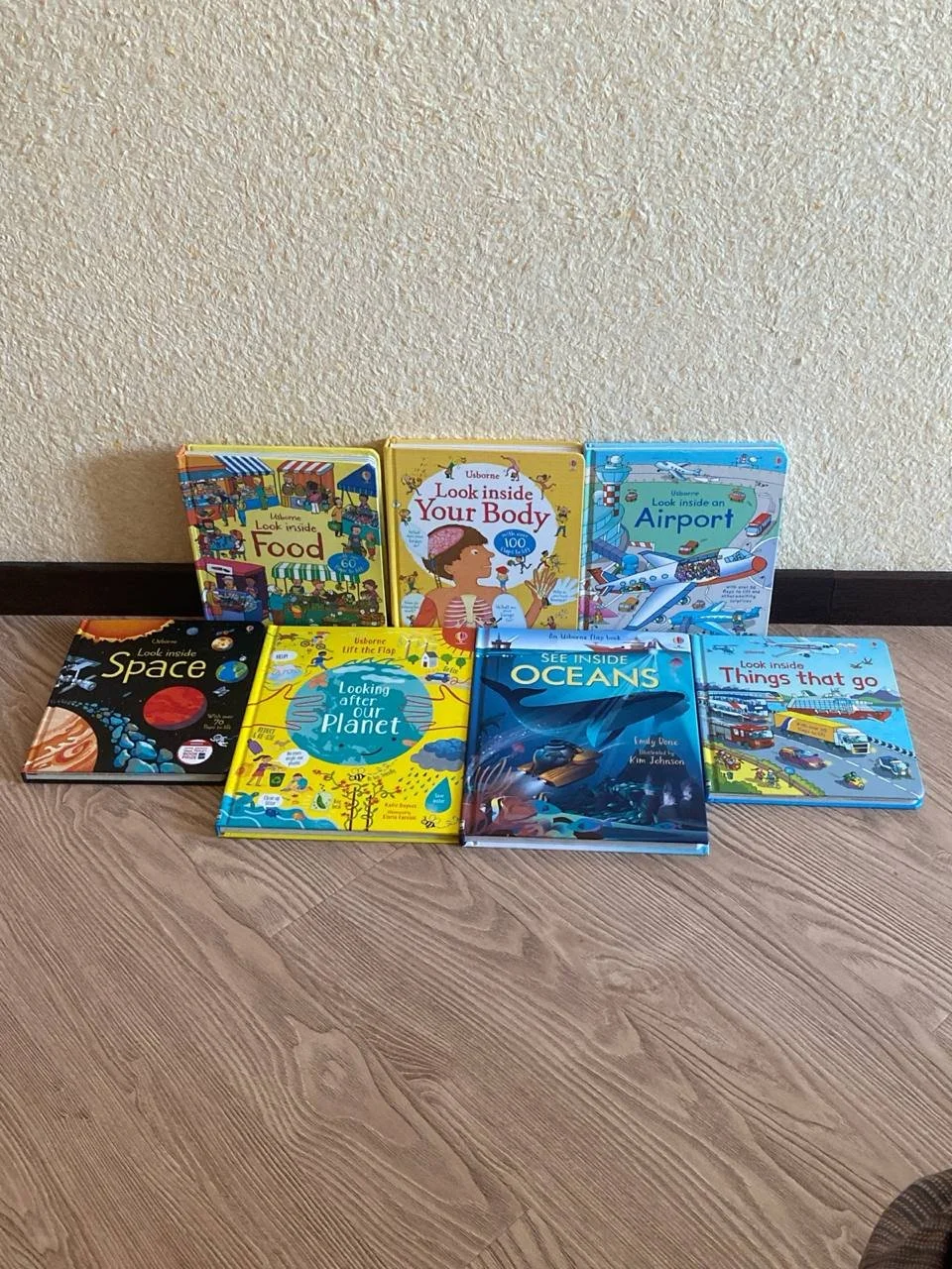 'Flap books about space,food,your body,airport,things that go ,oceans and looking after our planet . For 6-10 years old.' Nastya, 9 years old