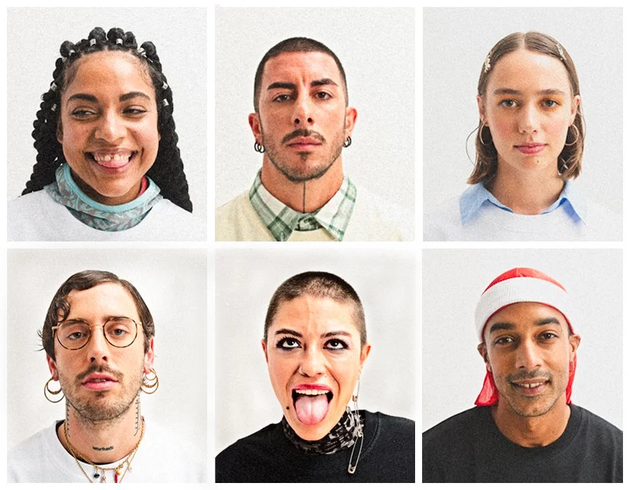 Six diverse portraits of people. pick your player. which character are you