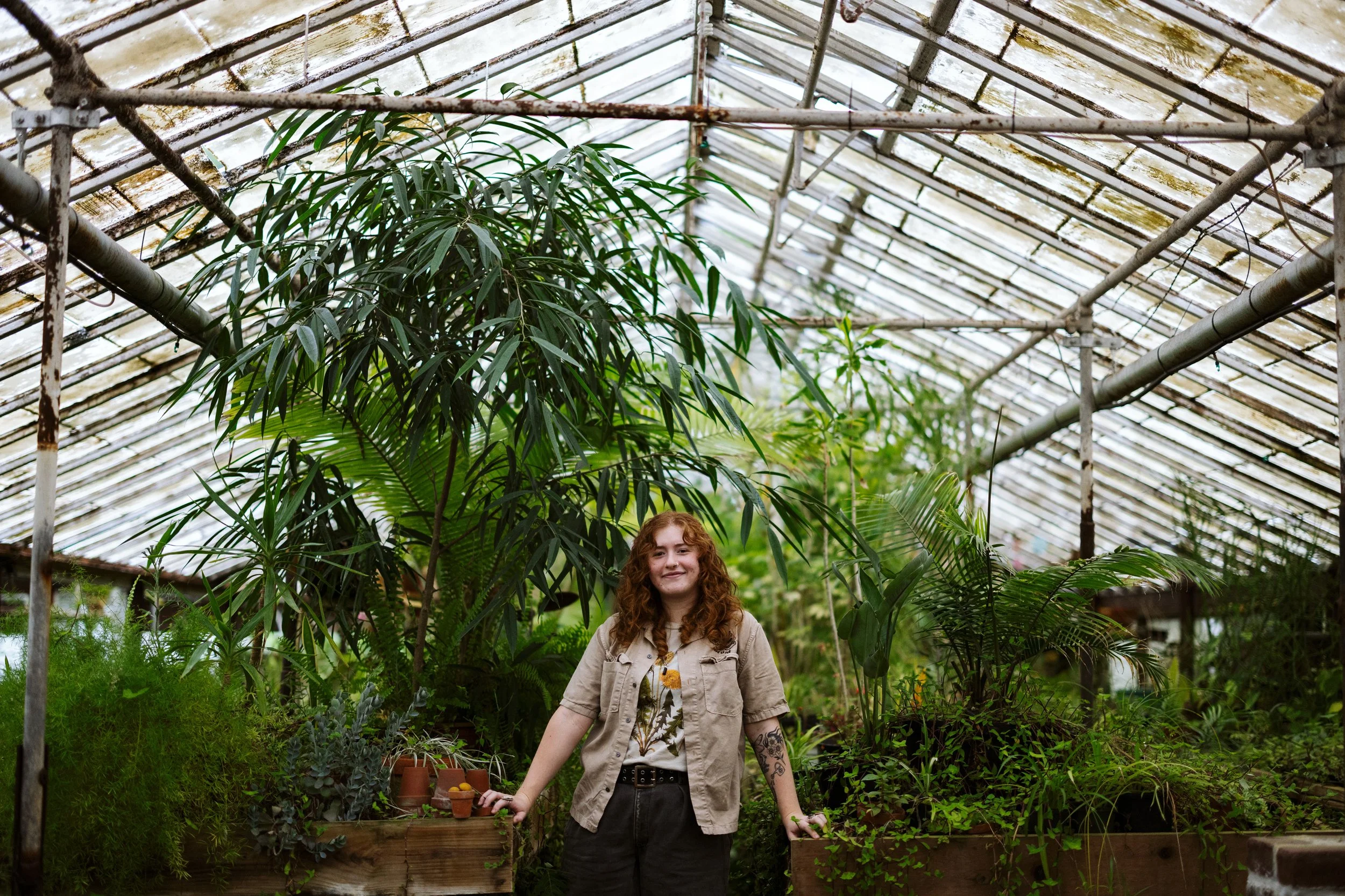 Amanda in front of Big Ficus Tree