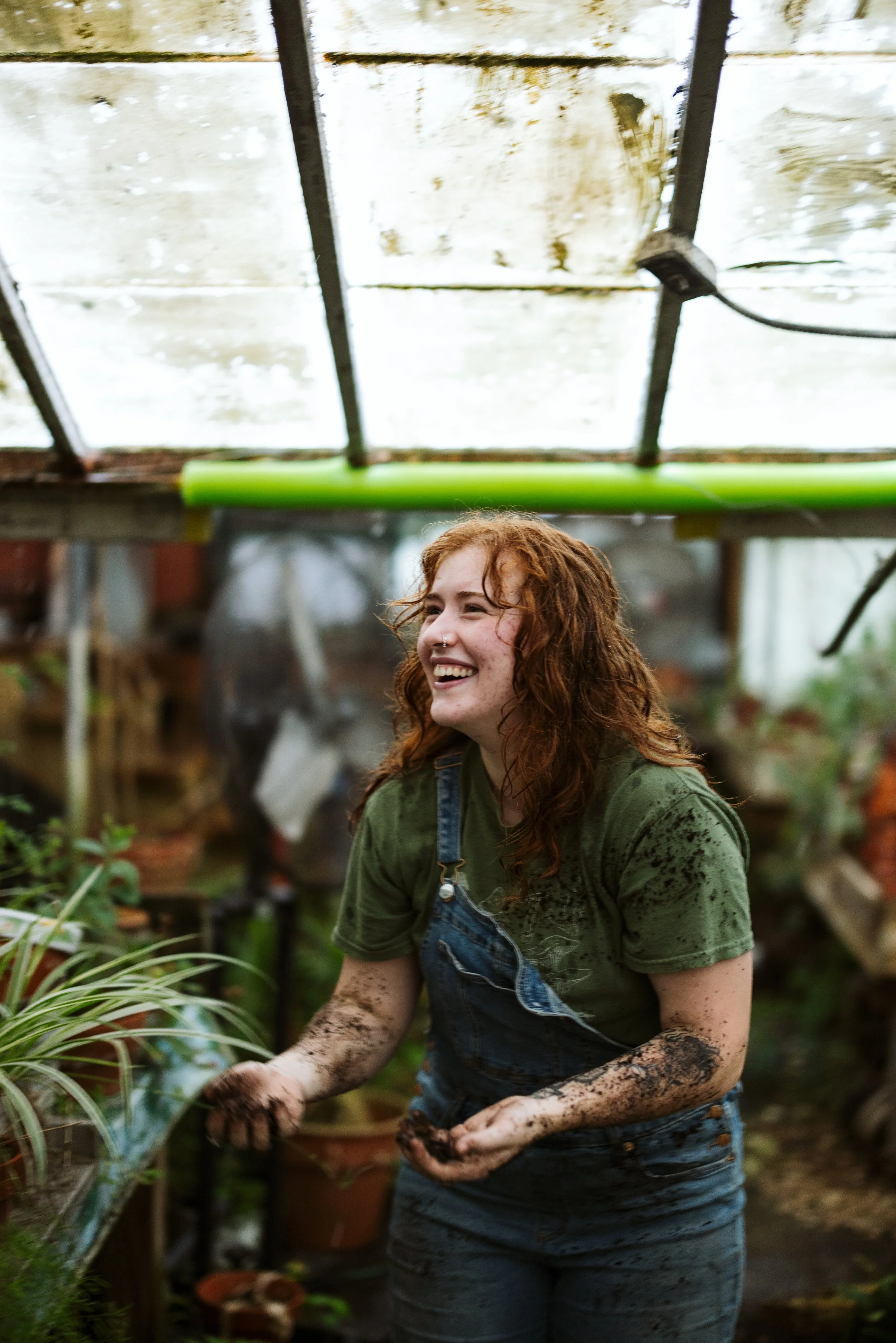 Amanda Laughing Covered in Dirt