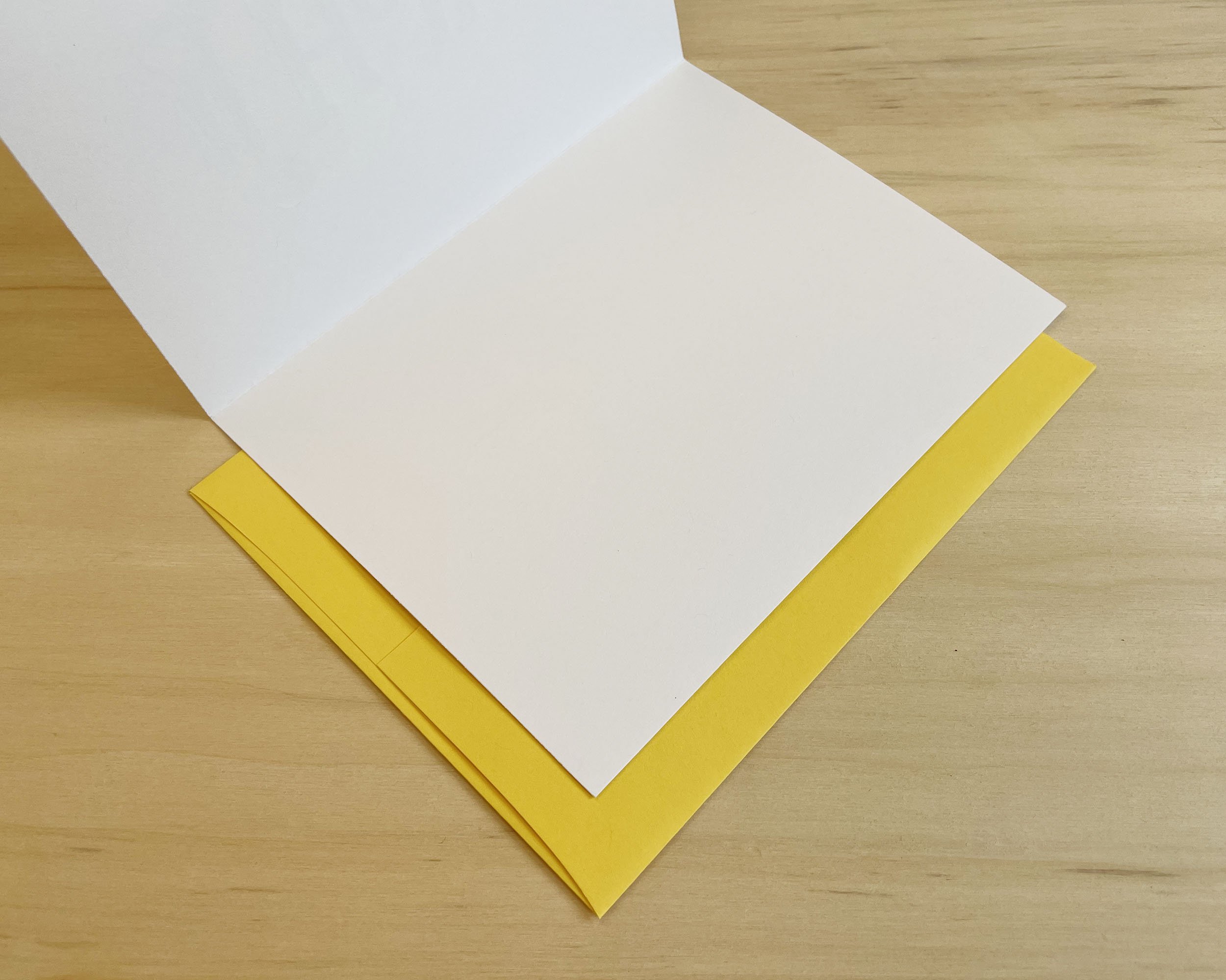 Letterpress greeting card Hello interior
