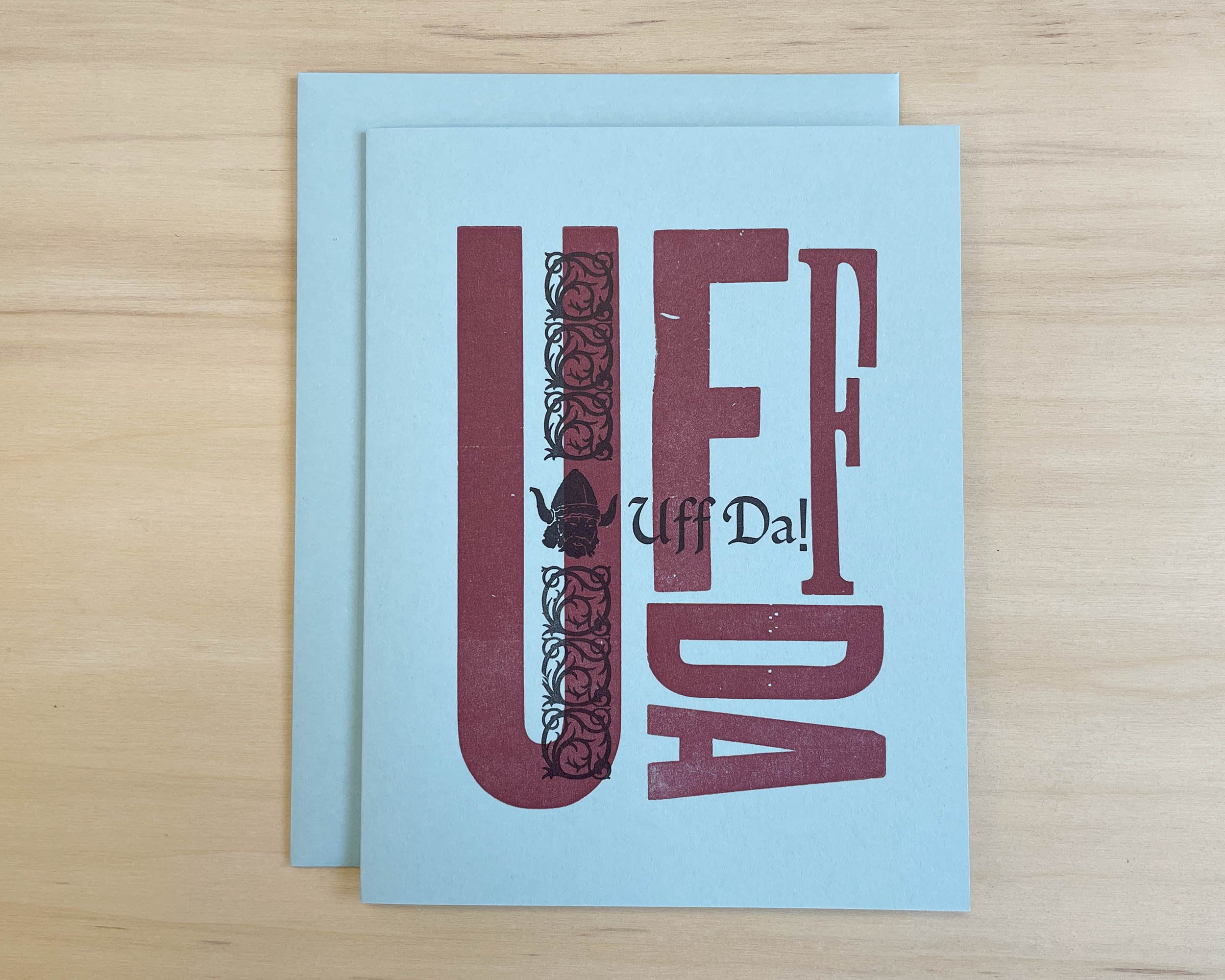 Uff Da! Letterpress Card