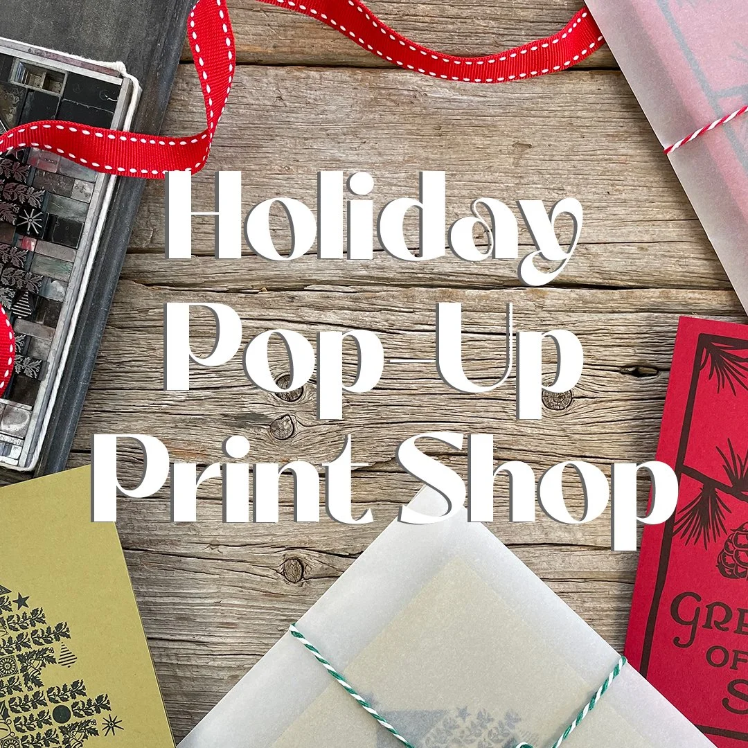 On Small Business Saturday come visit us at Maker&rsquo;s Market Square in Mount Horeb. We&rsquo;re bringing our portable platen press and &ndash; while supplies last &ndash; you&rsquo;re invited to print the finishing touches on a free, make-and-tak